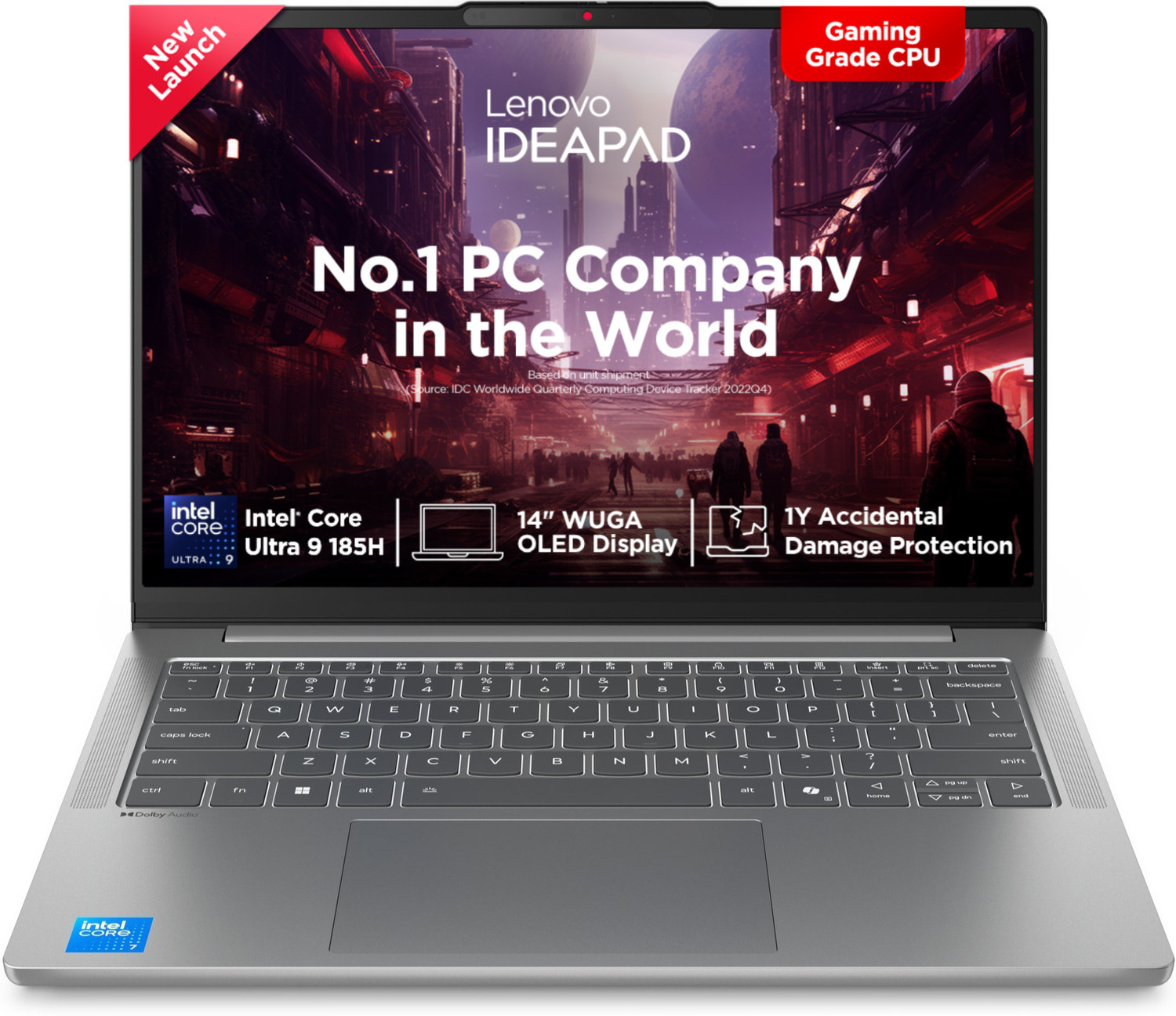 Image of Lenovo IdeaPad Slim 5 OLED Display Intel Core Ultra 9 185H - (16 GB /512 GB SSD /Windows 11 Home) IdeaPad Slim 5 14IMH10 Laptop