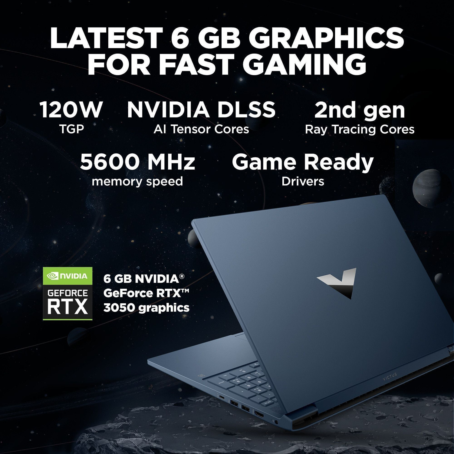 Image of HP Victus AI Powered AMD Ryzen 7 Octa Core 7840HS - (16 GB /512 GB SSD /Windows 11 Home /6 GB Graphics /NVIDIA GeForce RTX 3050) 16-s0095AX Gaming Laptop