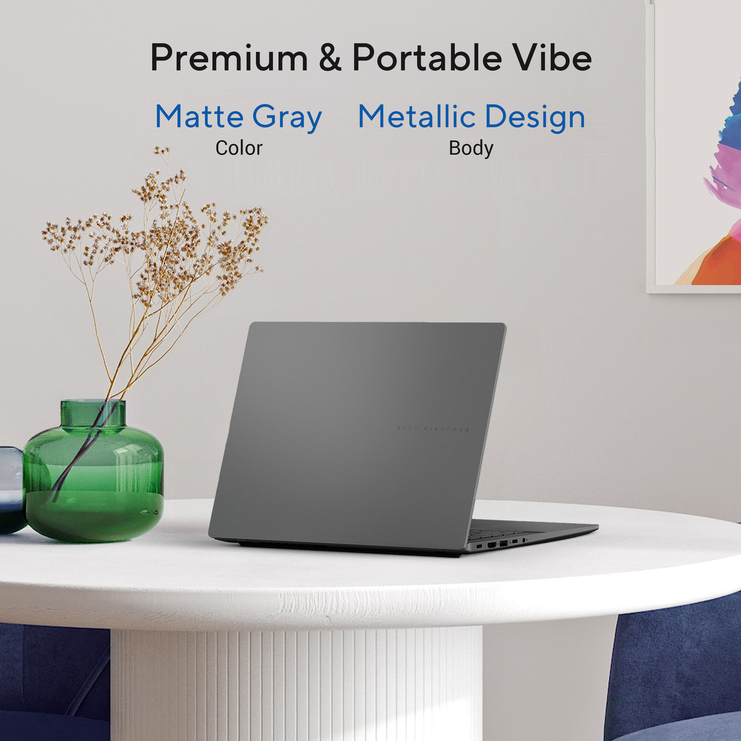 Image of ASUS Vivobook S14 (2026) with Metallic Design, Gaming Grade CPU AMD Ryzen 5 220 - (16 GB /512 GB SSD /Windows 11 Home) M3407HA-LY135WS Thin and Light Laptop
