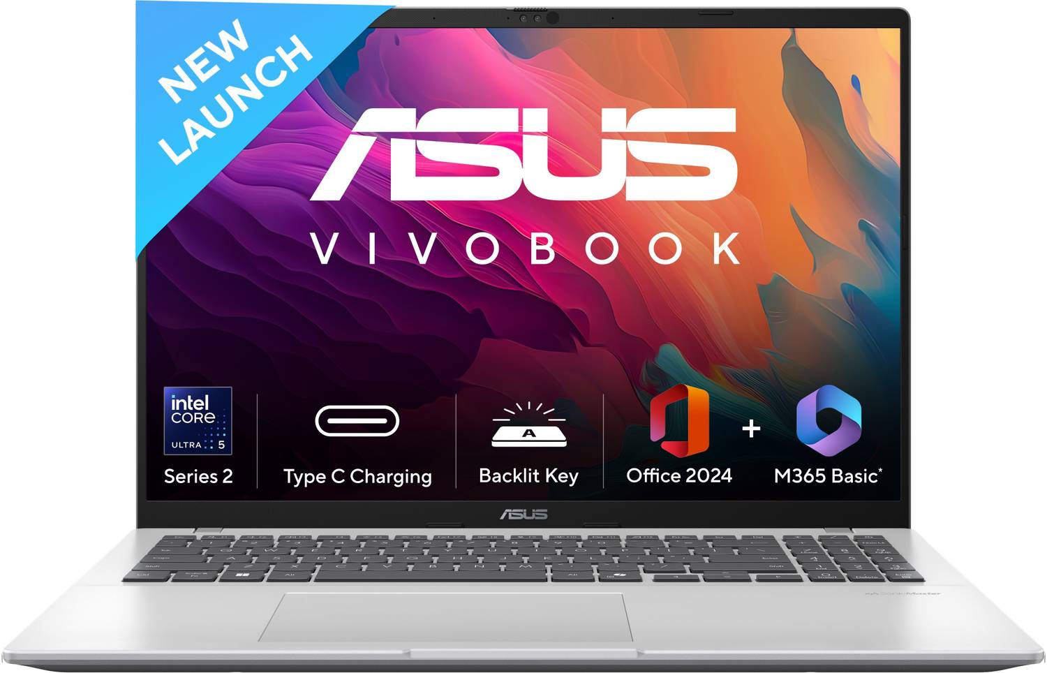 ASUS Vivobook 16 (2025) with Office 2024 + M365 Basic, AI PC Inte