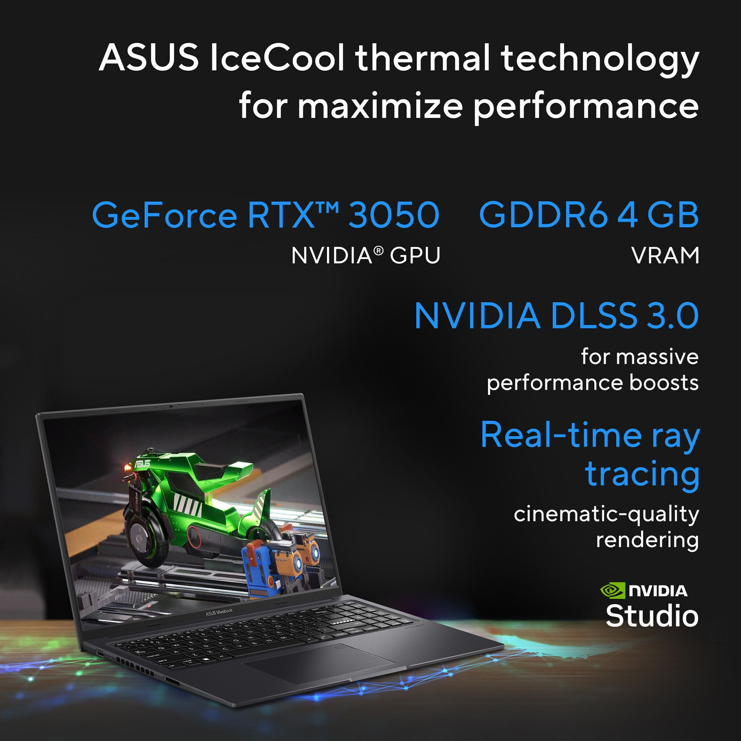 Image of ASUS Vivobook 16X (2025) with Office 2024 + M365 Basic* Intel Core i5 13th Gen 13420H - (16 GB /512 GB SSD /Windows 11 Home /4 GB Graphics /NVIDIA GeForce RTX 3050 /144 Hz) K3605VC-RP412WS Gaming Laptop