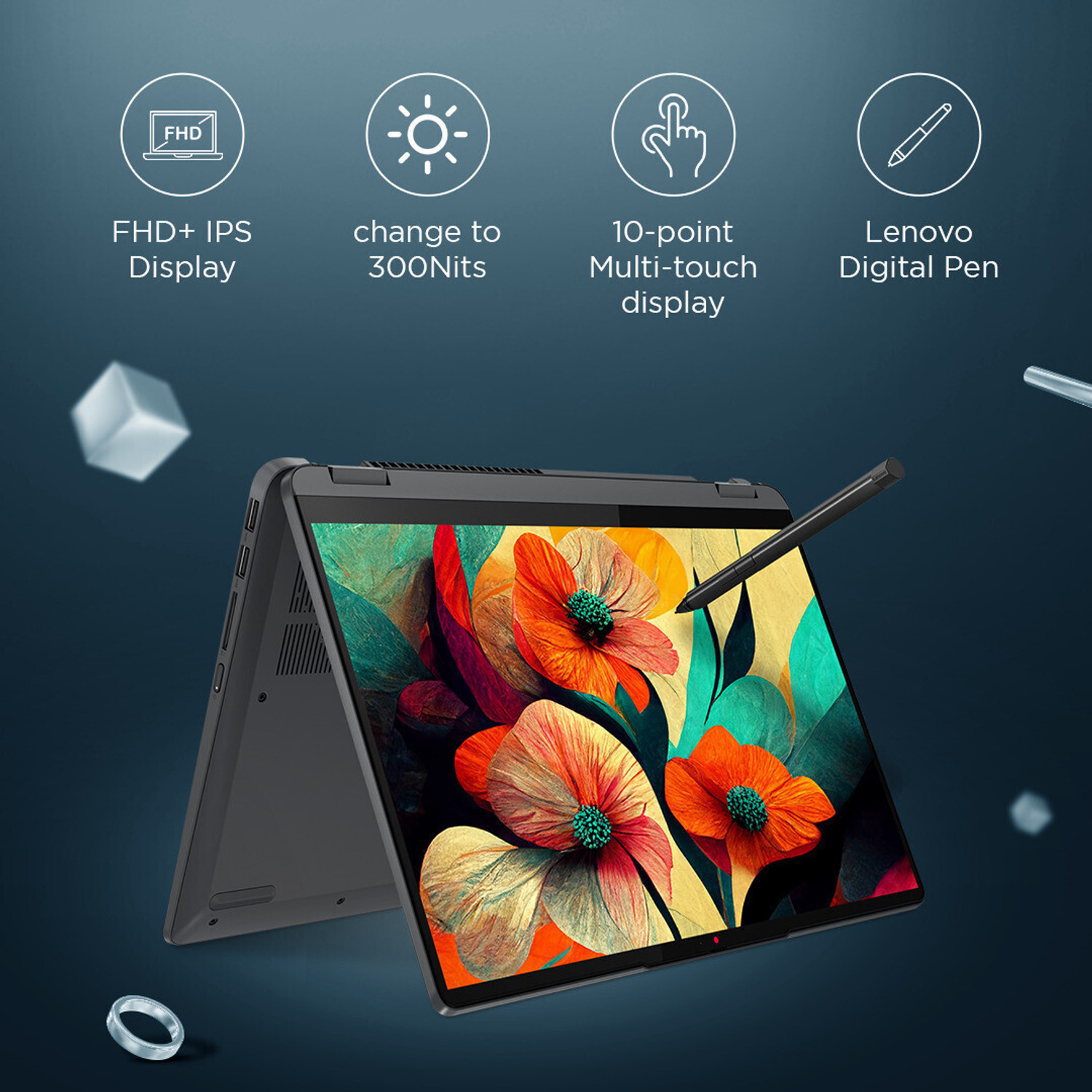 Image of Lenovo IdeaPad Flex 5 AMD Ryzen 5 Hexa Core 5500U - (16 GB /512 GB SSD /Windows 11 Home) IdeaPad Flex 5 14ALC7 2 in 1 Laptop