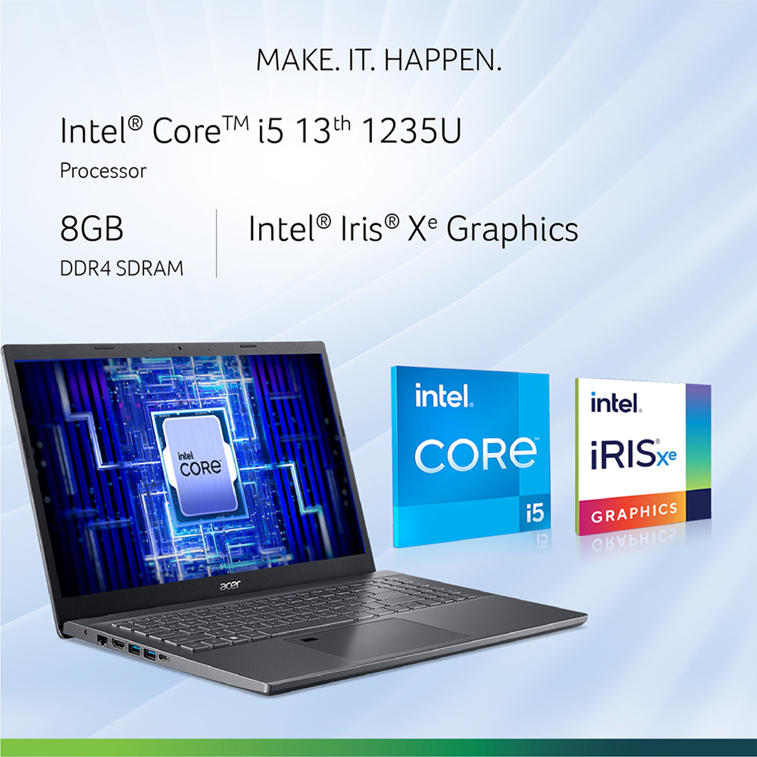 Image of Acer Aspire 5 Intel Core i5 12th Gen 1235U - (16 GB /512 GB SSD /Windows 11 Home) A515-57 Thin and Light Laptop