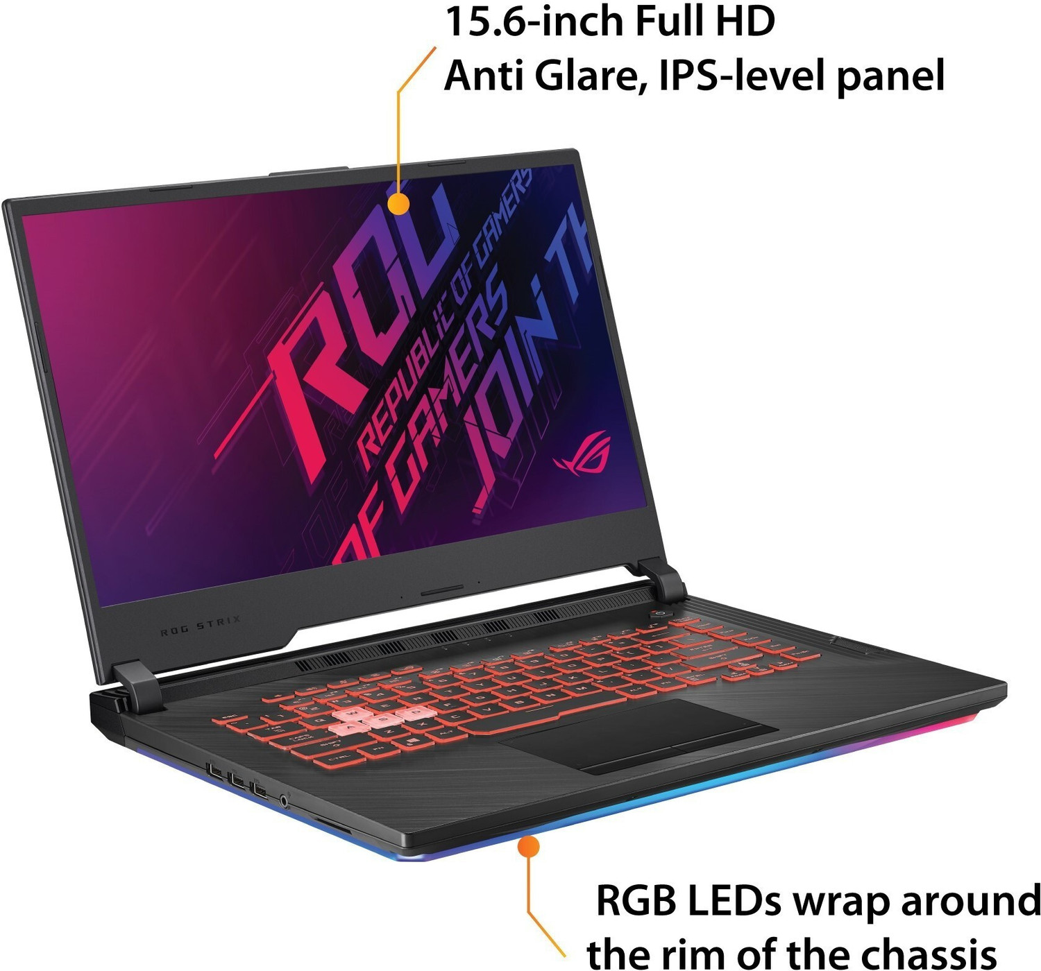 Image of ASUS ROG Strix G Intel Core i5 9th Gen 9300H - (8 GB /1 TB HDD /Windows 11 Home /4 GB Graphics /NVIDIA GeForce GTX 1050) G531GD-BQ036T Gaming Laptop