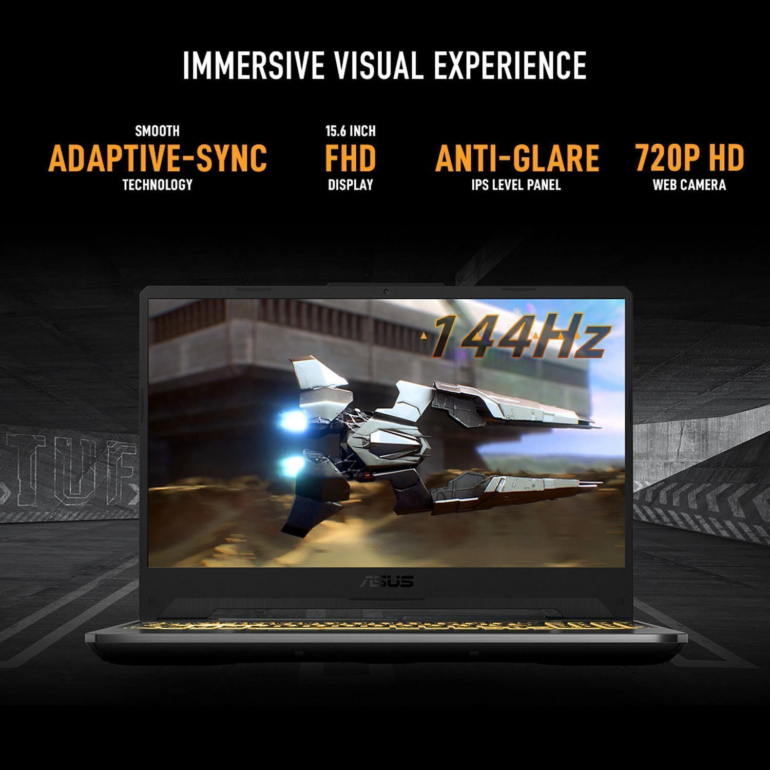 Image of ASUS TUF Gaming A15 AMD Ryzen 5 Hexa Core 7535HS - (16 GB /512 GB SSD /Windows 11 Home /4 GB Graphics /NVIDIA GeForce RTX 3050) FA506NC-HN083W Gaming Laptop