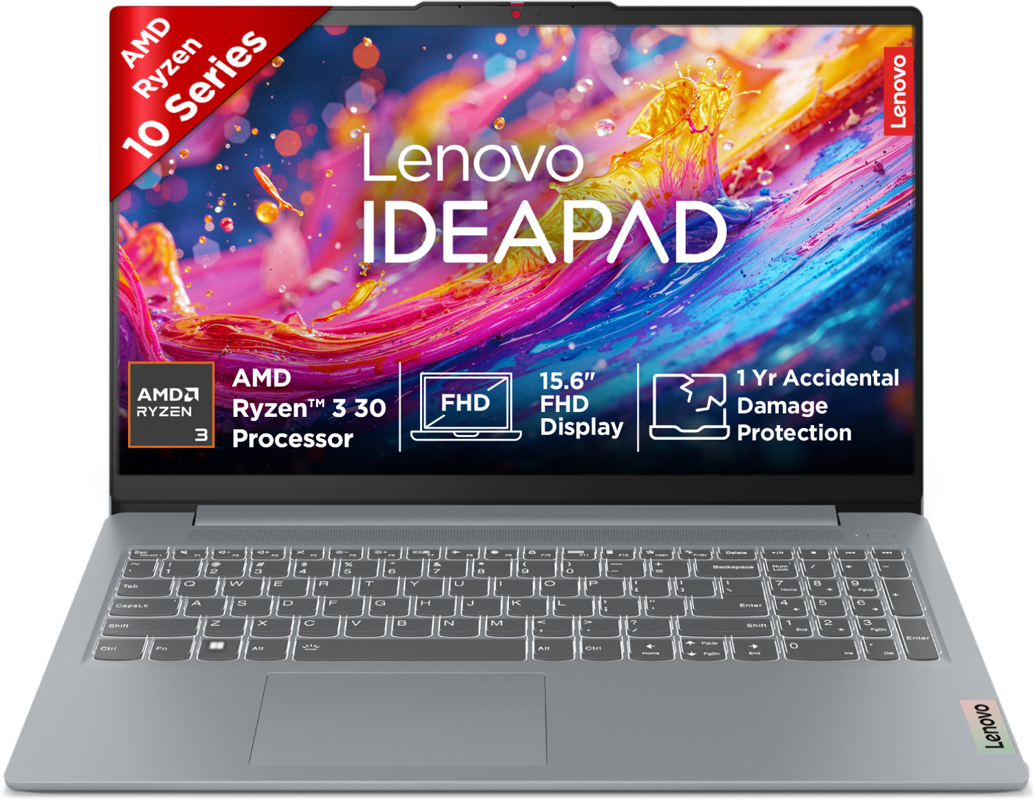 Image of Lenovo IdeaPad Slim 3 AMD Ryzen 3 30 - (16 GB /512 GB SSD /Windows 11 Home) IdeaPad Slim 3 15AMN8 Thin and Light Laptop
