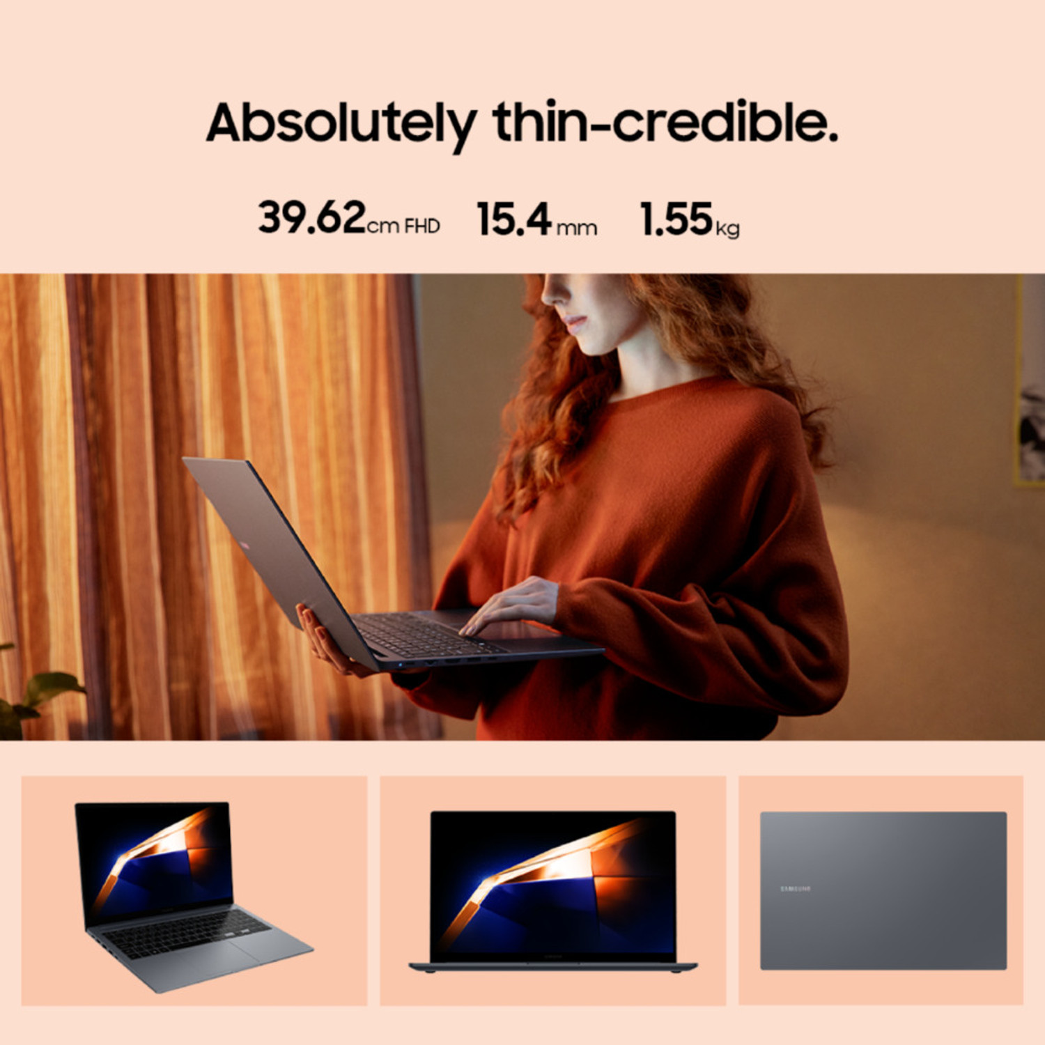 Image of Samsung Galaxy Book4 Metal Intel Core i3 13th Gen 1315U - (8 GB /512 GB SSD /Windows 11 Home) NP750XGJ-LG9IN Thin and Light Laptop