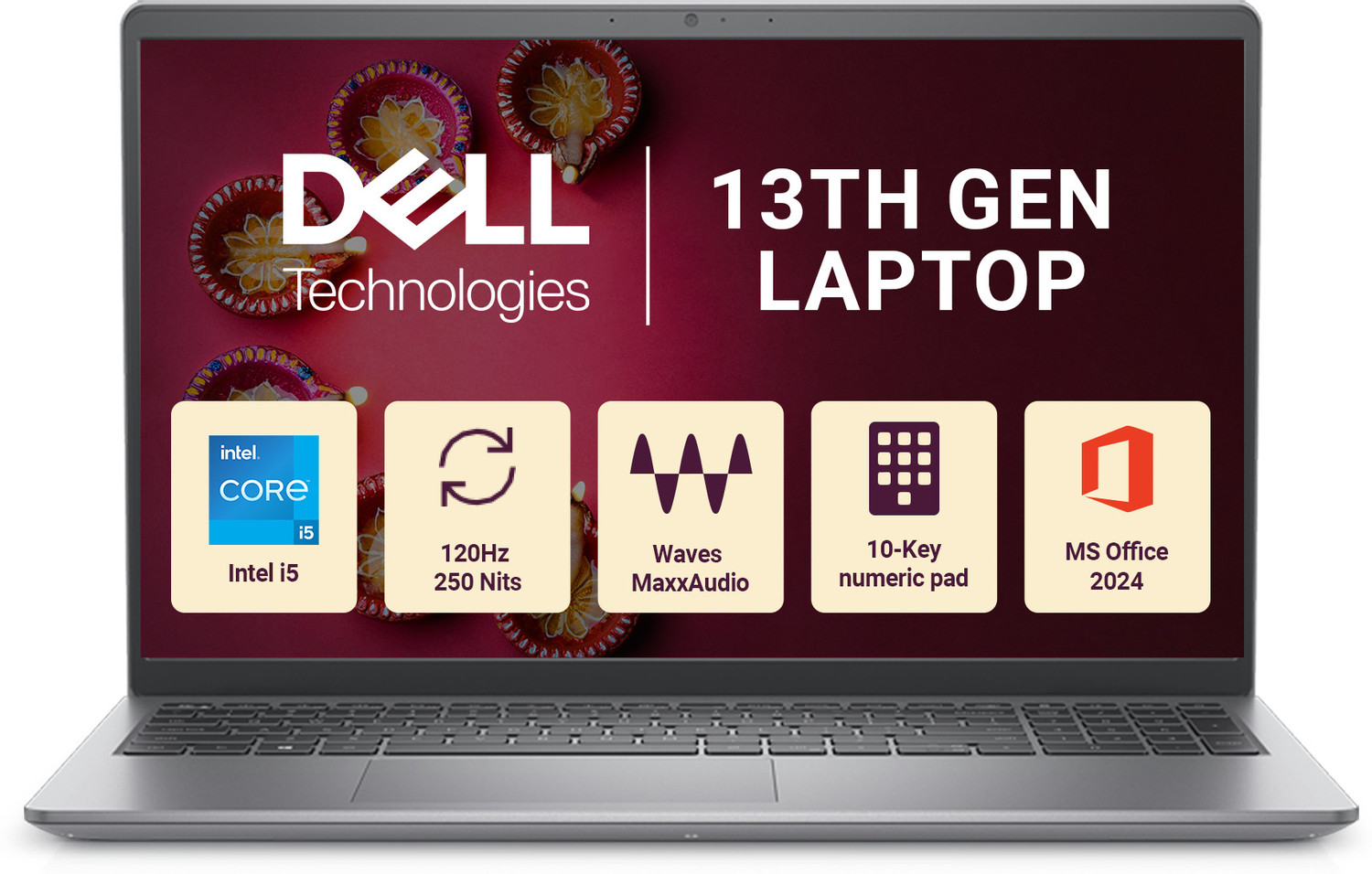 Image of DELL 15 Microsoft Office Home 2024 Intel Core i5 13th Gen - (16 GB /512 GB SSD /Windows 11 Home) Vostro 3530 RPL Laptop