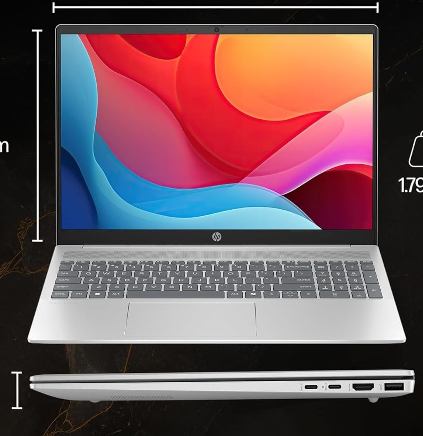 Image of HP HP Smartchoice OmniBook 5 AMD Ryzen 7 Ryzen AI 7 350 - (16 GB /512 GB SSD /Windows 11 Home) ag1048au Thin and Light Laptop