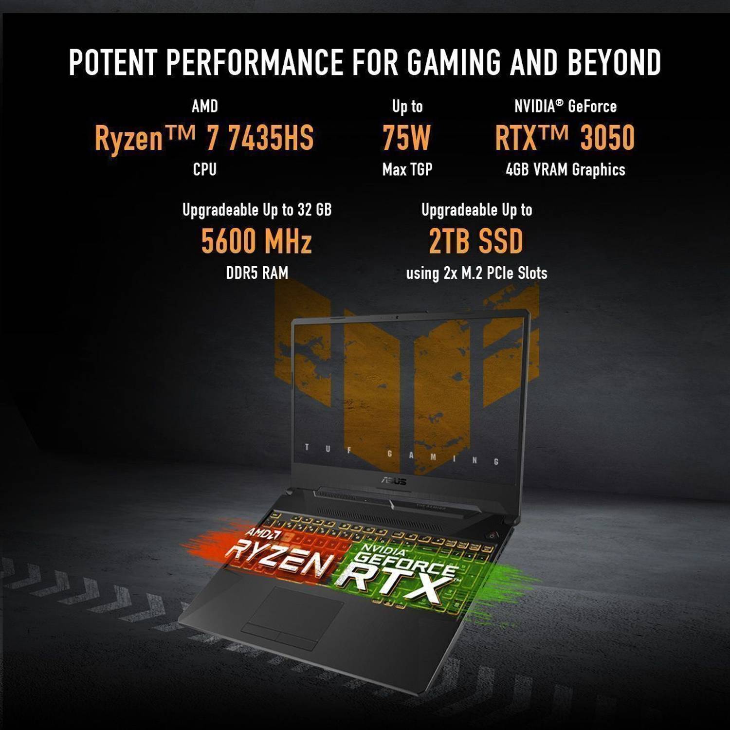 ASUS TUF Gaming A15 AMD Ryzen 7 7435HS - Image 2