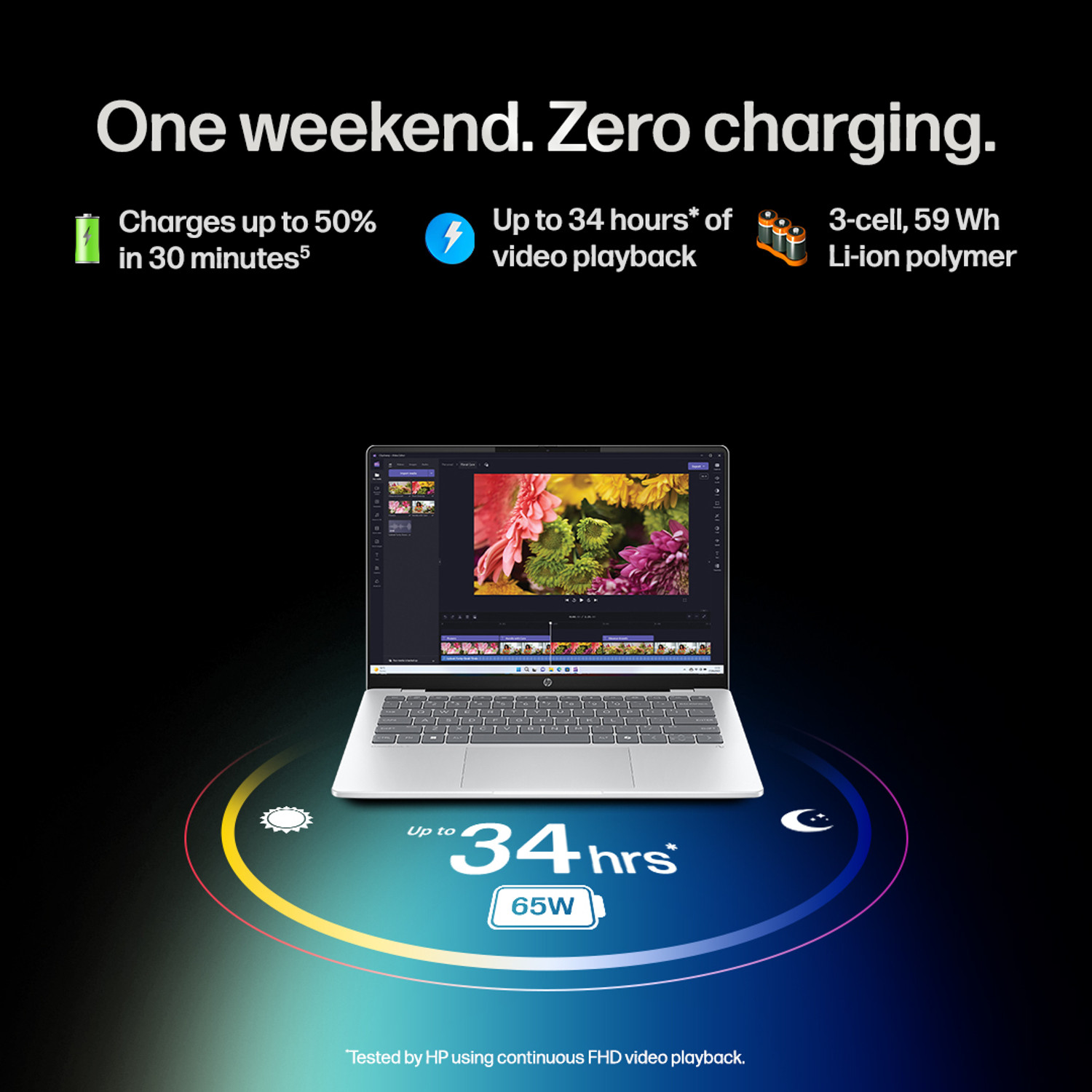 Image of HP Omnibook 5 2K OLED Snapdragon X - (16 GB /1 TB SSD /Windows 11 Home) Omnibook 5 14-he0015QU Thin and Light Laptop