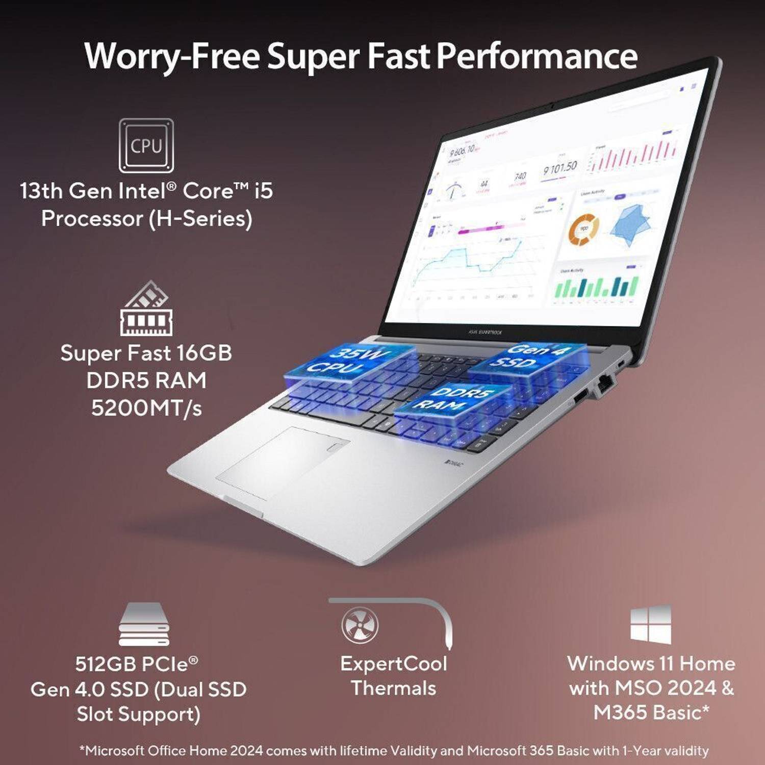 ASUS ExpertBook P1 13th Gen i5 13420H 16GB 512GB SSD - Image 3