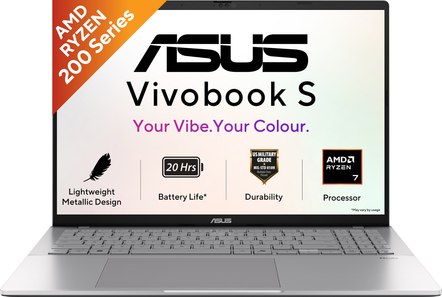 Image of ASUS Vivobook S16 AMD Ryzen 7 260 - (16 GB /512 GB SSD /Windows 11 Home) M3607HA-RP273WS Thin and Light Laptop