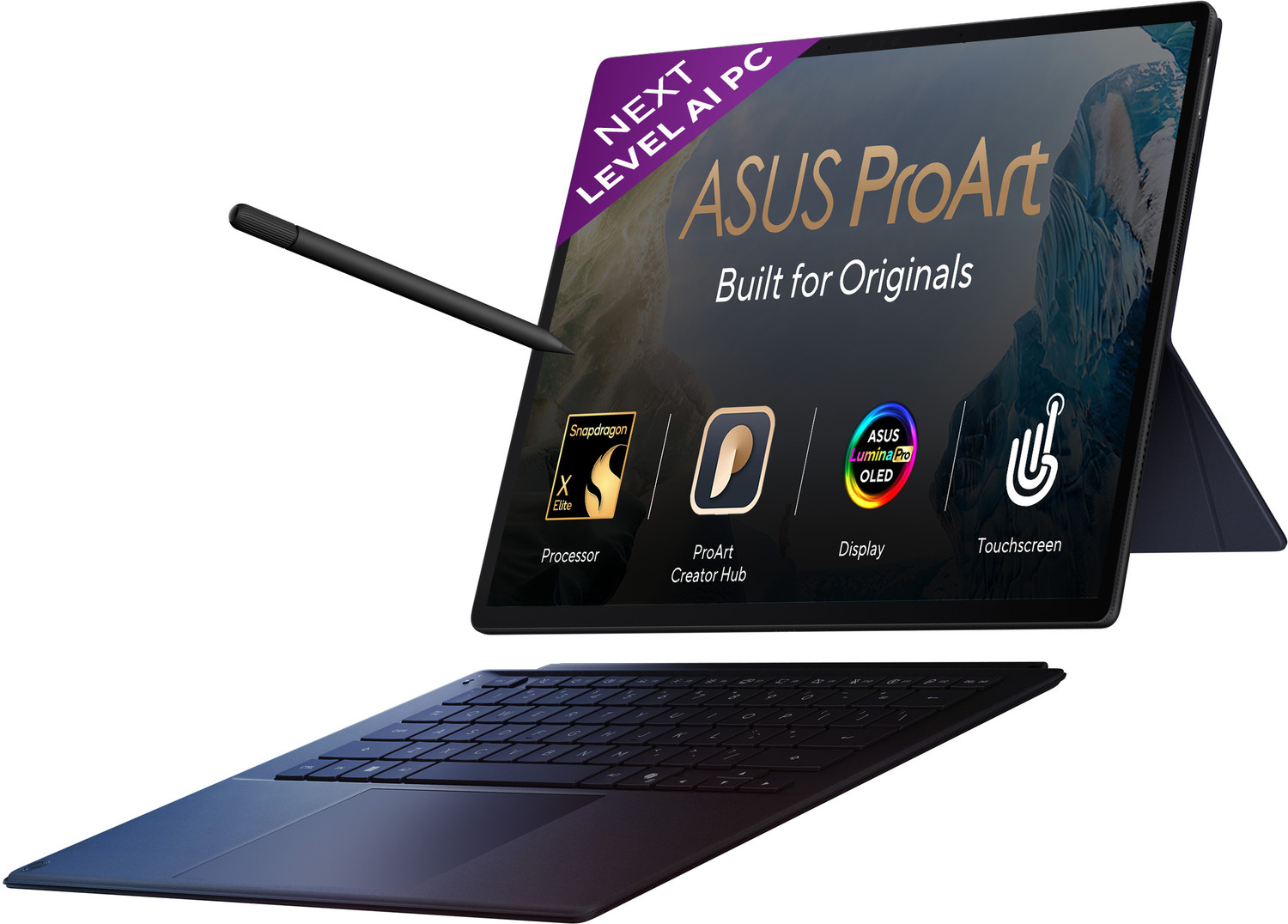 Image of ASUS ProArt PZ14 (2026) for Creator with Touch Screen,AI PC Snapdragon X2 Elite - (32 GB /1 TB SSD /Windows 11 Home /Qualcomm Adreno /144 Hz) HT7407NA-SN024WS Gaming Laptop