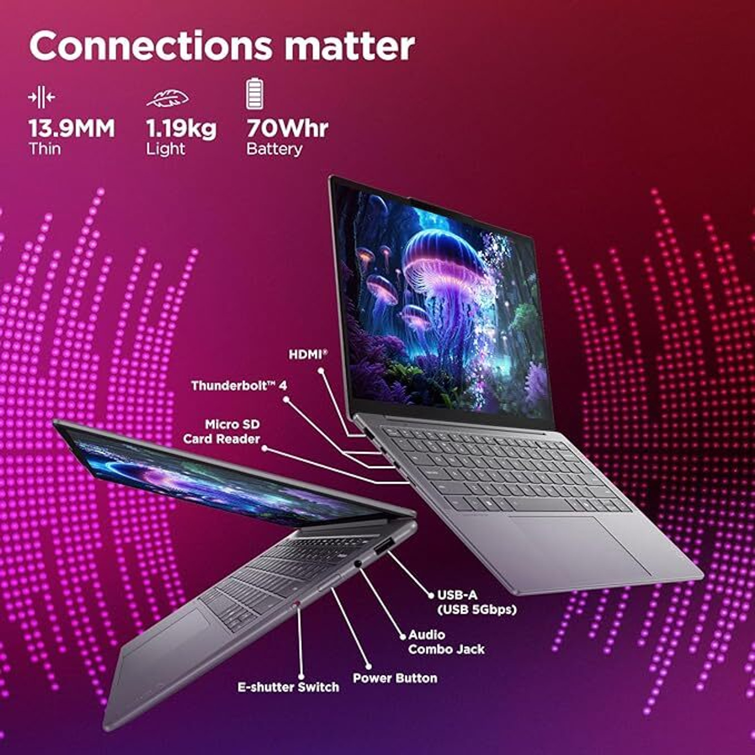 Image of Lenovo MediaTek Core Ultra 7 13th Gen - (32 GB /1 TB SSD /32 GB EMMC Storage /macOS Ventura) 83JX001MIN Laptop