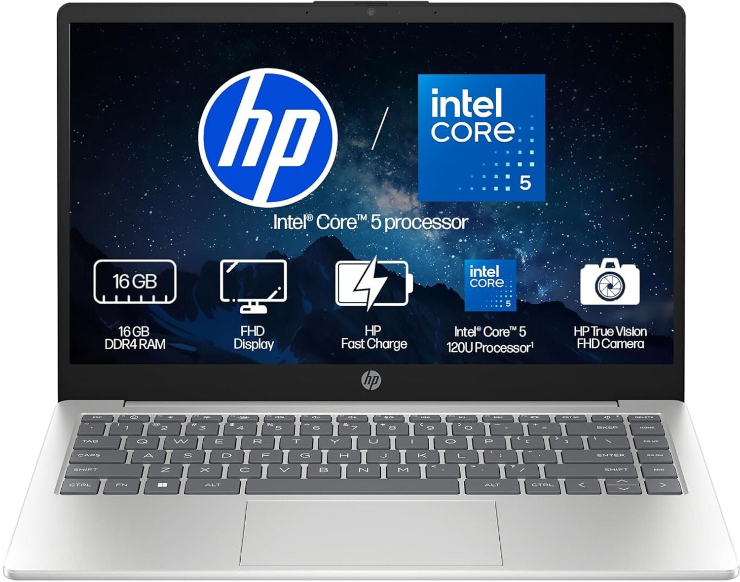 Image of HP (i5 14th Gen) Intel Core 5 - (16 GB /512 GB SSD /Windows 11 Home) 14-ep0385TU Laptop