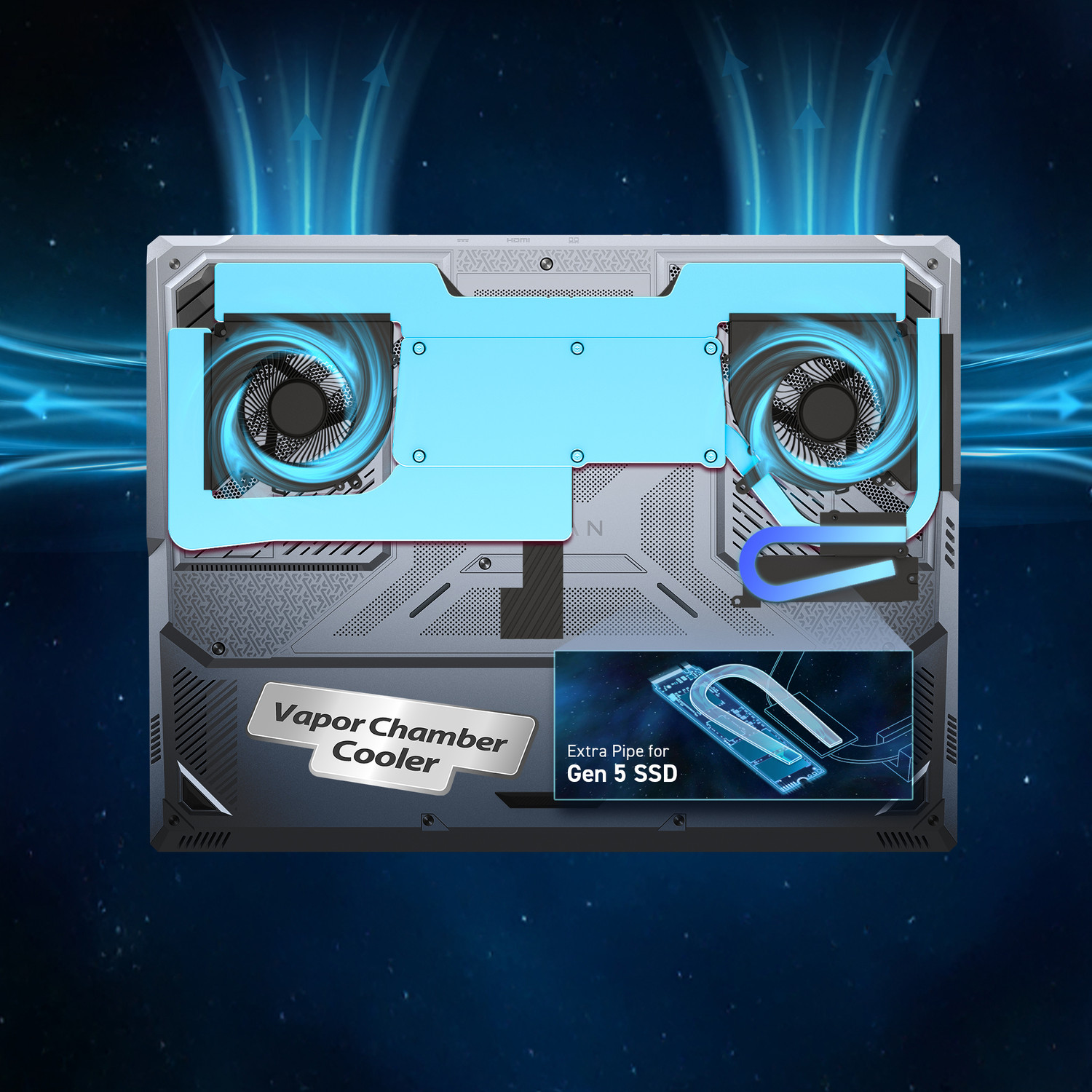 Image of MSI Titan 18 HX AI Intel Core Ultra 9 285HX - (64 GB /6 TB SSD /Windows 11 Home /24 GB Graphics /NVIDIA GeForce RTX 5090) Titan 18 HX AI A2XWJG-486IN Gaming Laptop