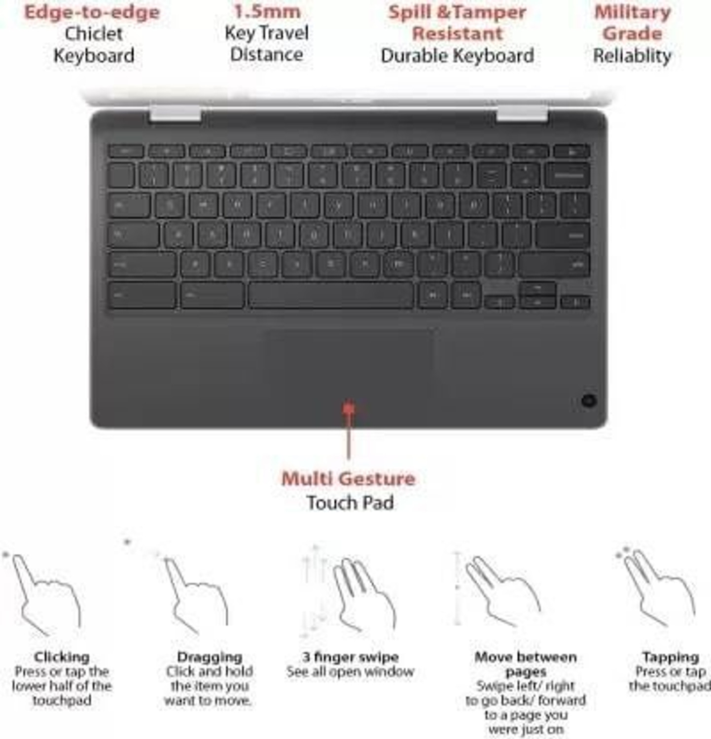 Image of ASUS Chromebook Flip Touch Intel Celeron Dual Core N4020 - (4 GB /32 GB EMMC Storage /Chrome OS) C214MA-BU0704 Chromebook