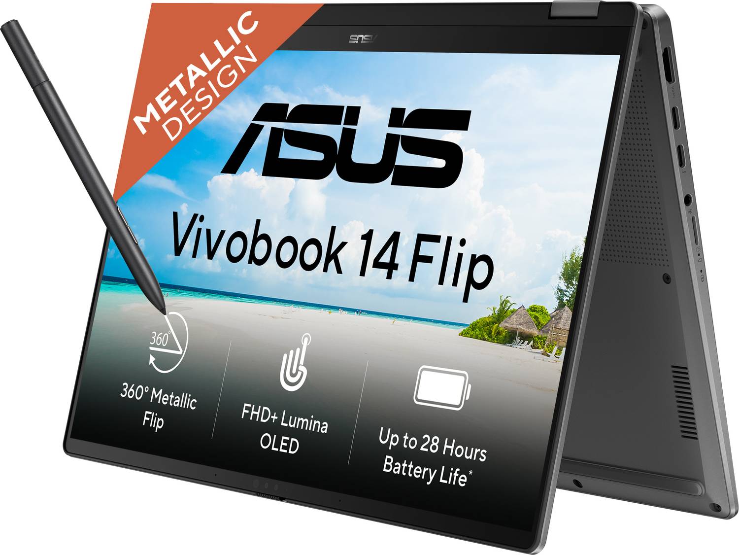 ASUS Vivobook 14 Flip OLED 2 in 1 Laptop - Image 1