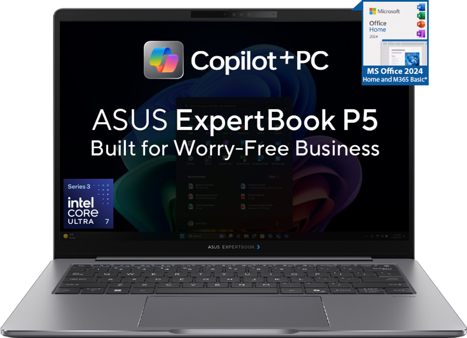 Image of ASUS Expertbook P5 Full metal AI PC with 1 Yr ADP Intel Core Ultra 7 356H - (32 GB /1 TB SSD /Windows 11 Home) P5405CAA-NZ0099WS Laptop