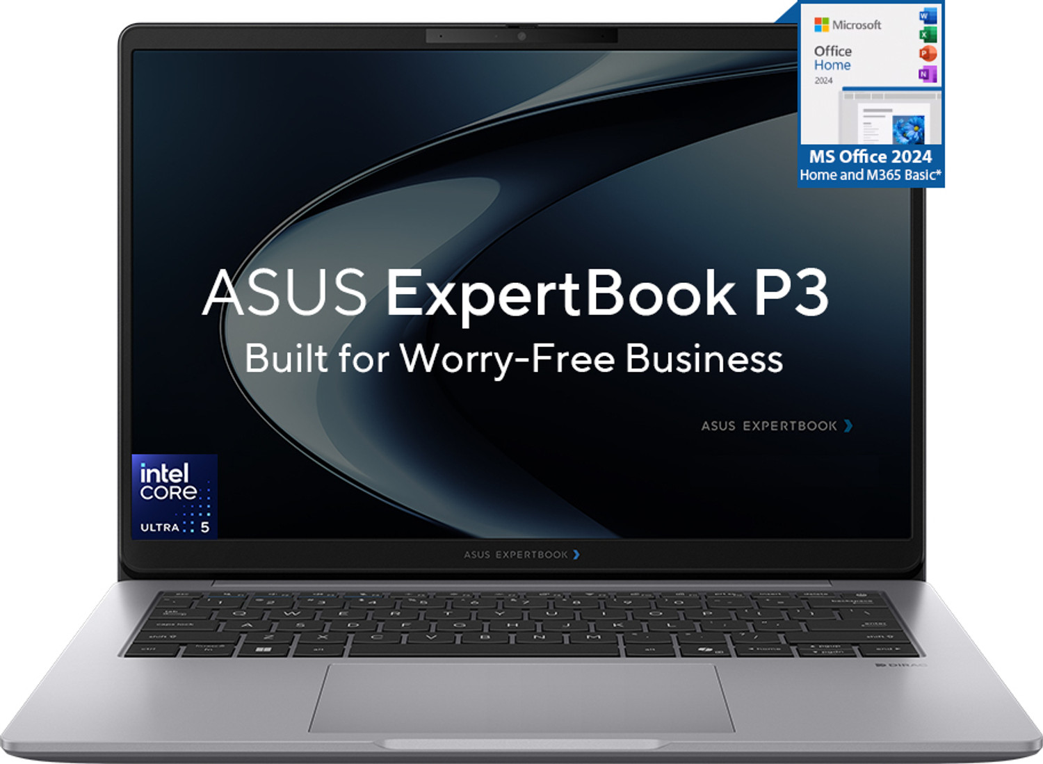 Image of ASUS ExpertBook P3 AI PC with 1 Yr ADP IR Cam Intel Core Ultra 5 225H - (16 GB /512 GB SSD /Windows 11 Home) P3406CCAP-LY0128WS Thin and Light Laptop