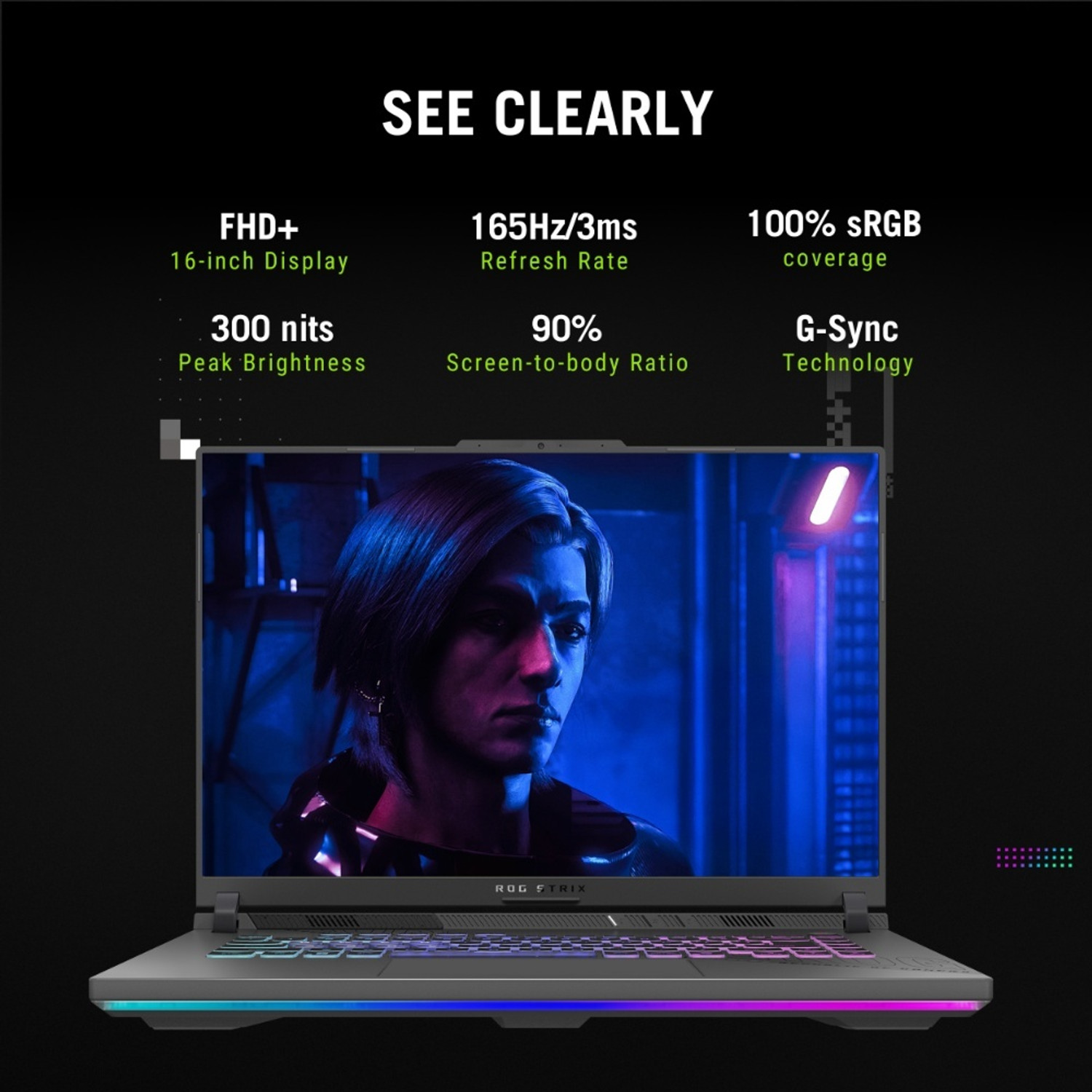 Image of ASUS ROG Strix G16 (2026) AMD Ryzen 9 16 Core 8940HX - (16 GB /1 TB SSD /Windows 11 Home /8 GB Graphics /NVIDIA GeForce RTX 5060 /300 Hz) G614PM-TS219WS Gaming Laptop