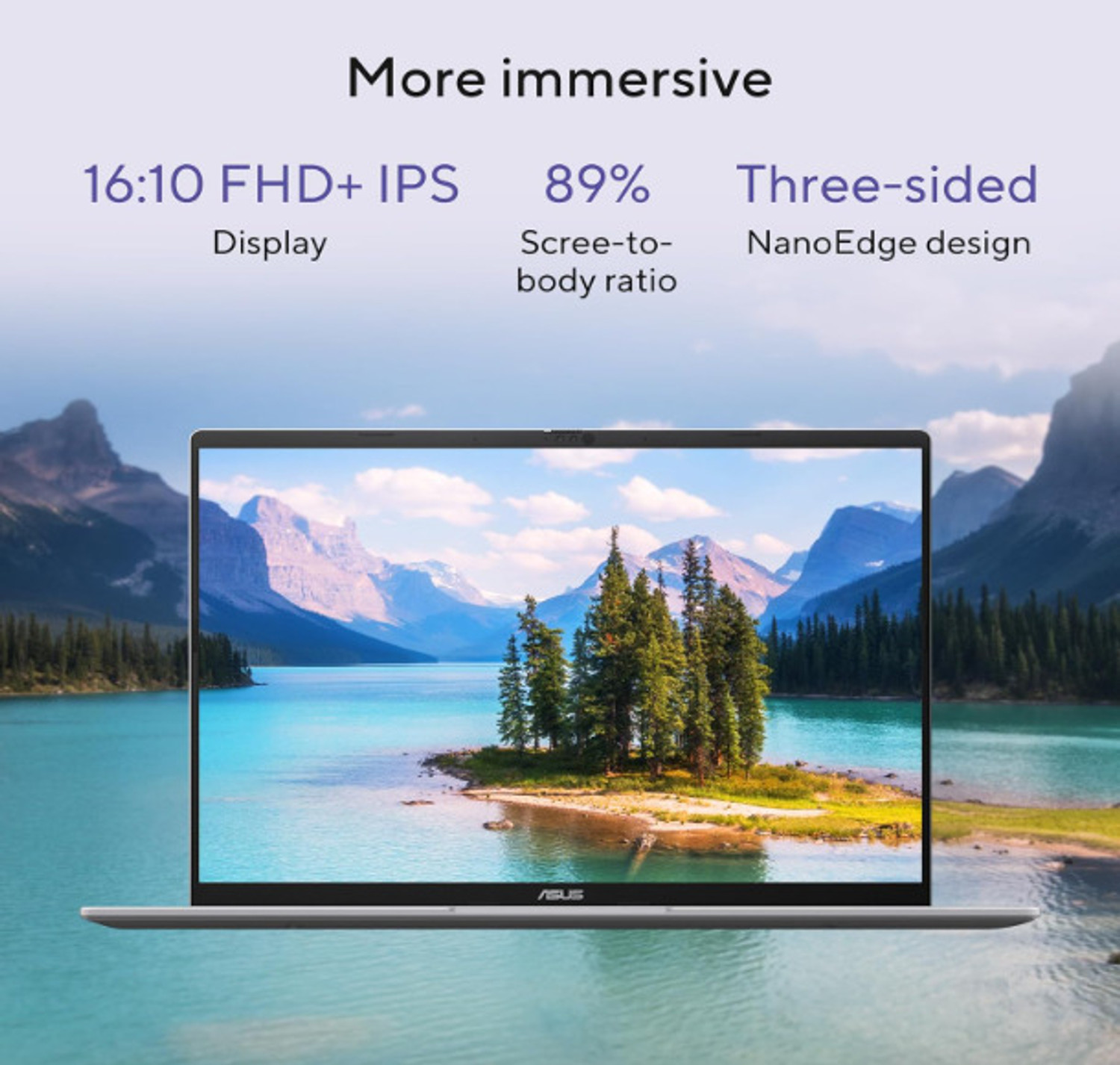 Image of ASUS Vivobook 16 (2025), Copilot + PC with Backlit Keyboard, AI PC Snapdragon X - (16 GB /512 GB SSD /Windows 11 Home) X1607QA-MB050WS Thin and Light Laptop