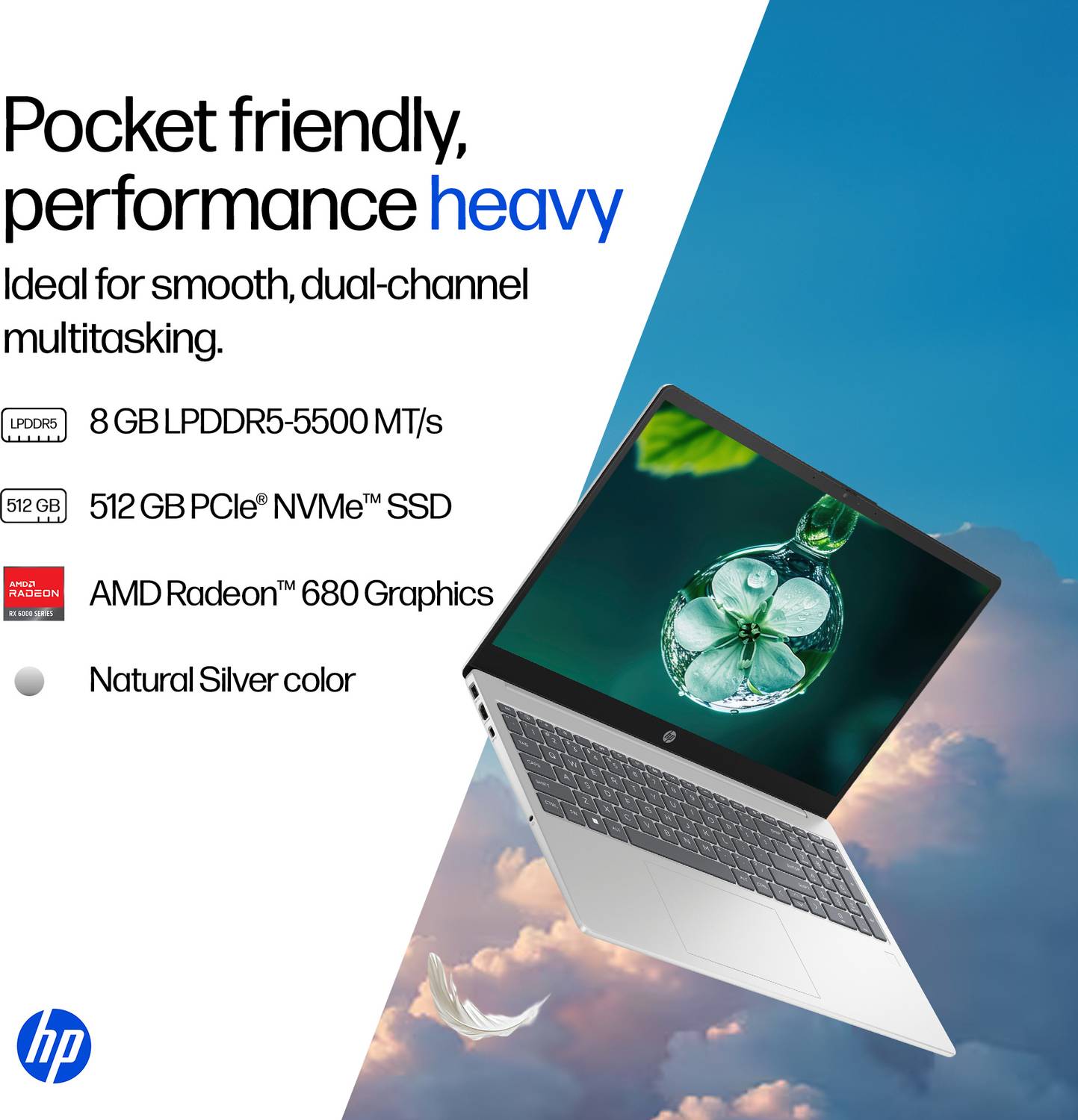 HP 15 AMD Ryzen 5 7520U 8GB 512GB SSD - Image 3