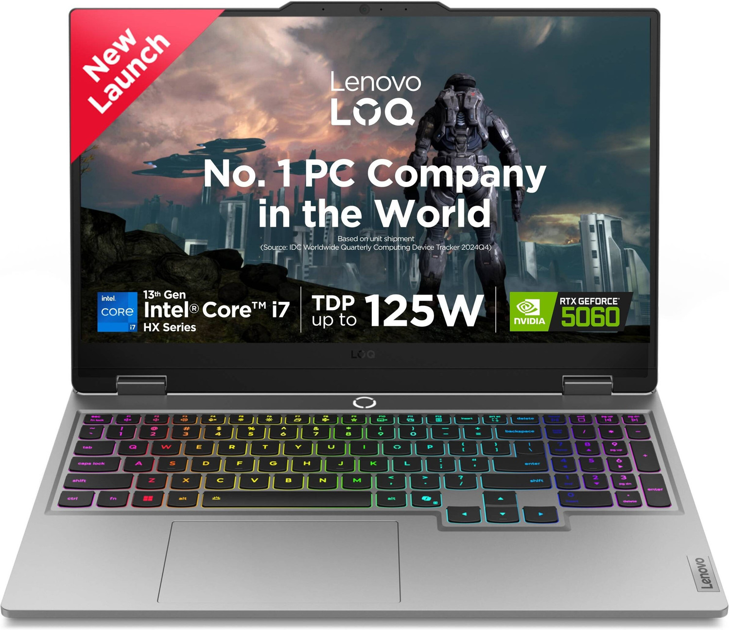 Image of Lenovo LOQ Intel Core i7 13th Gen 13645HX - (16 GB /1 TB SSD /Windows 11 Home /8 GB Graphics /NVIDIA GeForce RTX 5060) LOQ 15IRX10 Gaming Laptop
