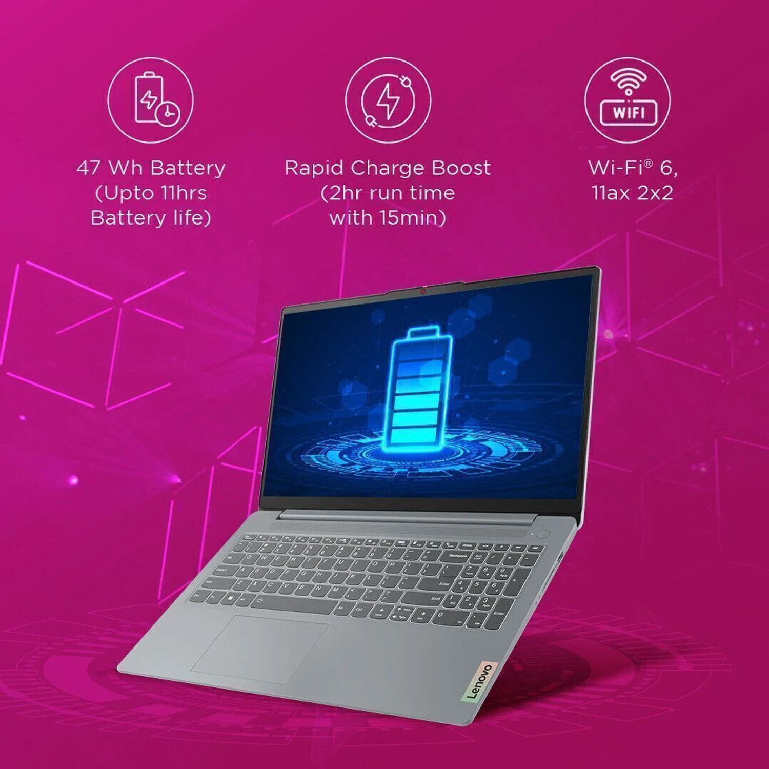 Image of Lenovo Intel Core i5 12th Gen - (16 GB /512 GB SSD /Windows 11 Home) 15IAH8 Thin and Light Laptop