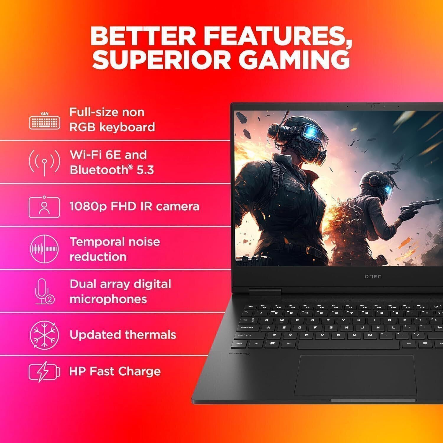 Image of HP OMEN Intel Core i7 14th Gen 14650HX - (16 GB /1 TB SSD /Windows 11 Home /8 GB Graphics /NVIDIA GeForce RTX 4060) Omen 16 wf1096TX / ae0002tx Gaming Laptop