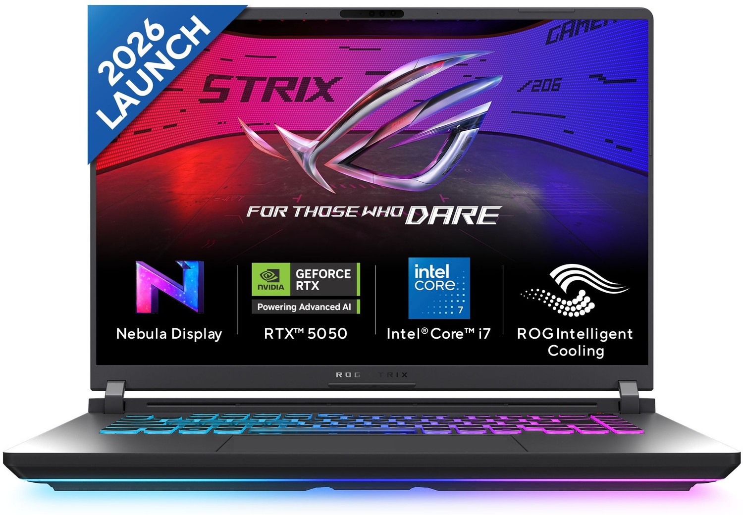 Image of ASUS ROG Strix G16 (2026) Intel Core i7 14th Gen 14650HX - (16 GB /1 TB SSD /Windows 11 Home /8 GB Graphics /NVIDIA GeForce RTX 5050 /300 Hz) G615JHR-TS144WS Gaming Laptop