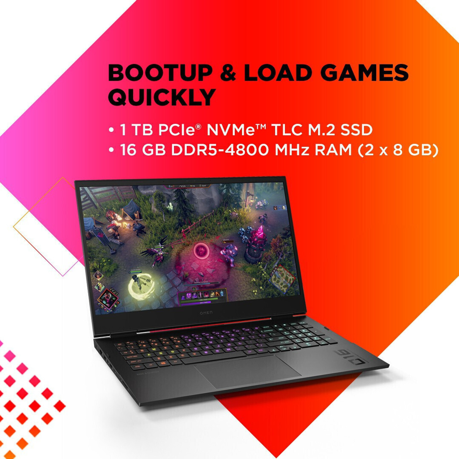 Image of HP Omen Intel Core i7 12th Gen 12700H - (16 GB /1 TB SSD /Windows 11 Home /4 GB Graphics /NVIDIA GeForce RTX 3050) 16-B1350TX Gaming Laptop