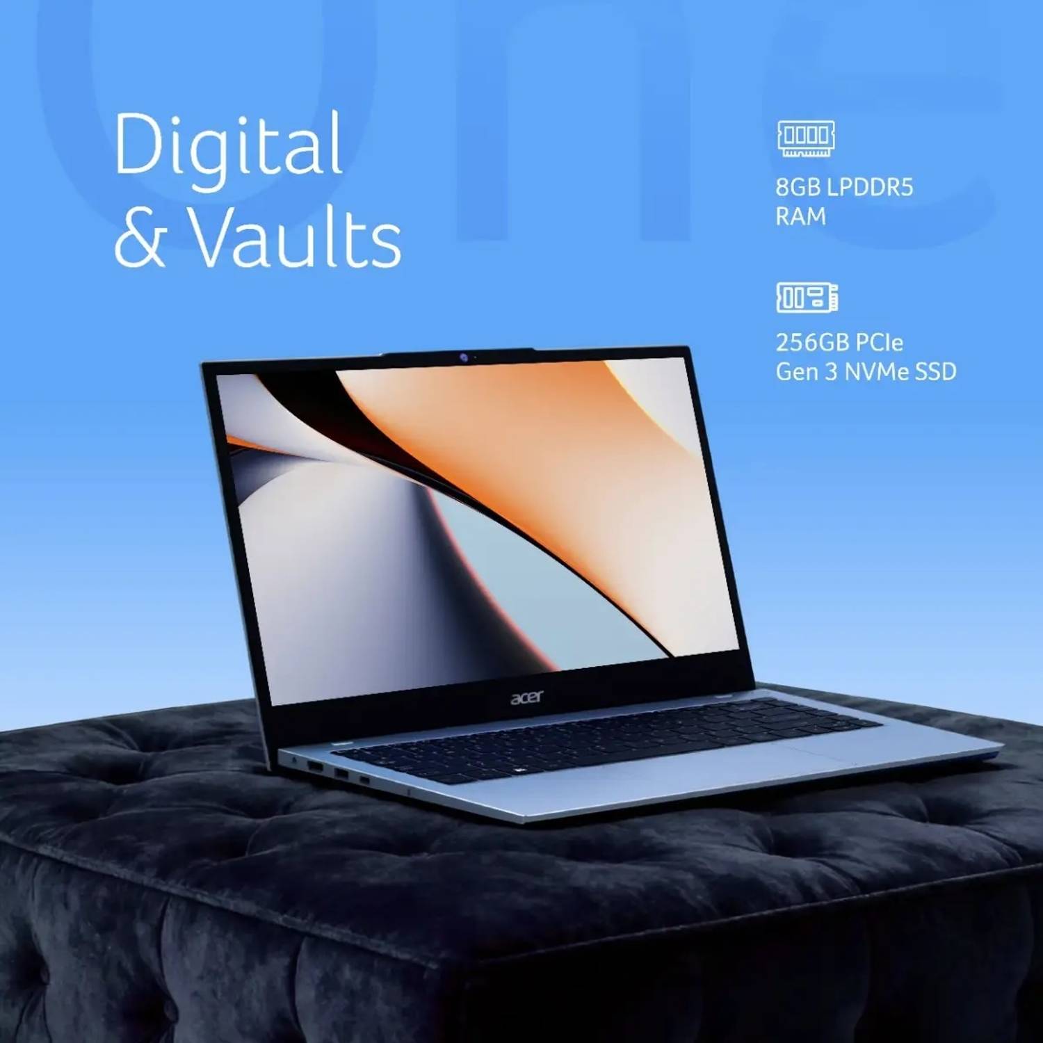 Acer One 14 AMD Ryzen 3 7320U 8GB 256GB SSD Laptop - Image 3