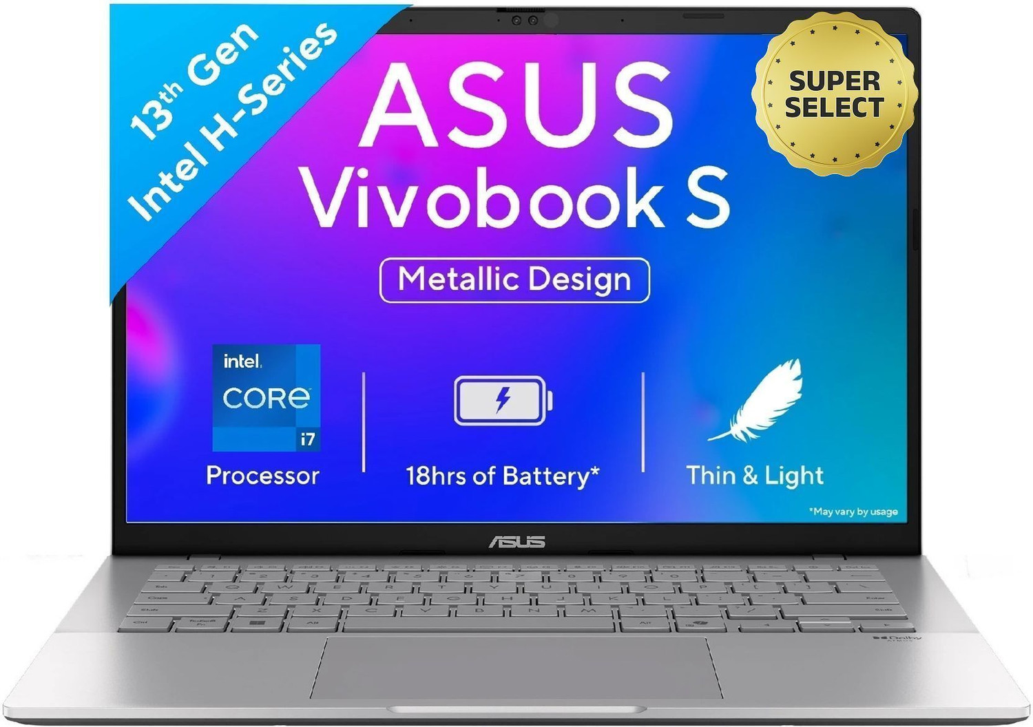 Image of ASUS Vivobook S14 (2025) with Office 2024 + M365 Basic*, Backlit Keyboard, Intel Core i7 13th Gen 13620H - (16 GB /512 GB SSD /Windows 11 Home) S3407VA-LY039WS Thin and Light Laptop