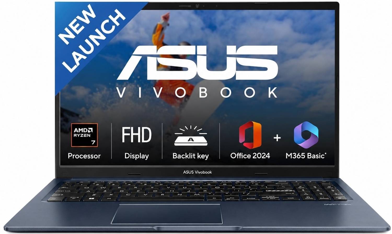 【ASUS】Vivibook15☘Ryzen7☘NVMe512GB☘️ ASUS VivoBook 15 AMD Ryzen 7 Octa Core 5825U - (16 GB/512 GB SSD