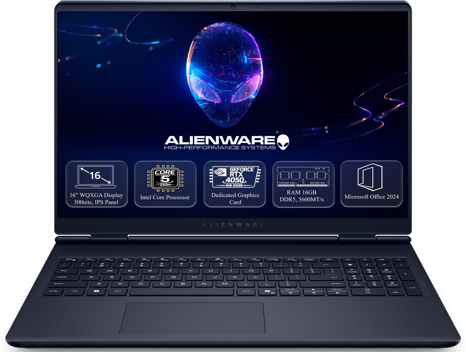 Image of DELL Alienware 16 Aurora Intel Core 5 210H - (16 GB /512 GB SSD /Windows 11 Home /6 GB Graphics /NVIDIA GeForce RTX 4050) AC16250 Gaming Laptop