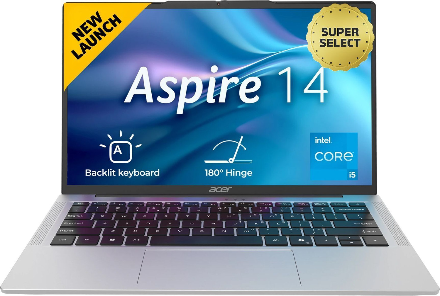 Image of Acer Aspire 14 with Backlit Keyboard, Intel Core i5 13th Gen - (16 GB /512 GB SSD /Windows 11 Home) AS14H-53 Thin and Light Laptop