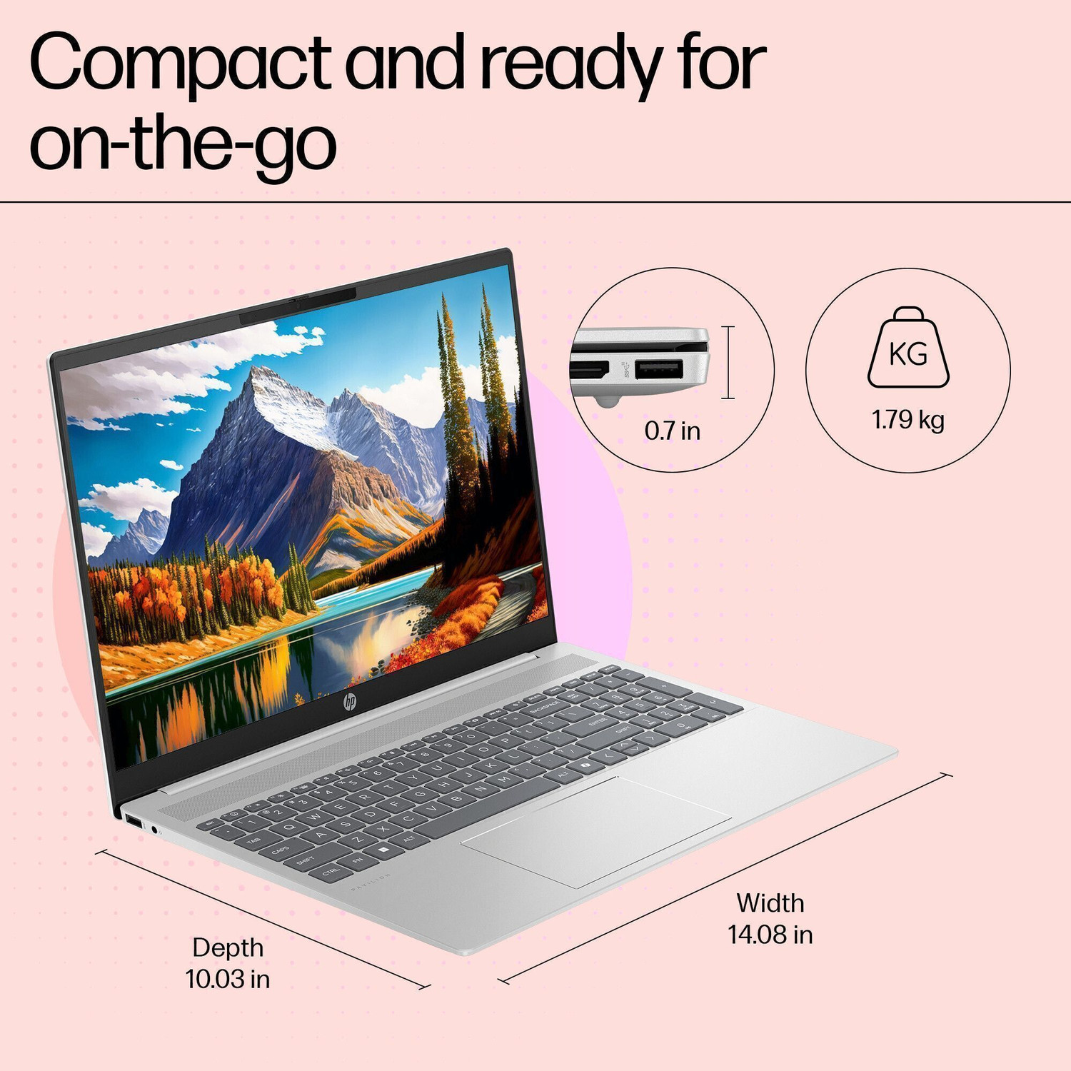 Image of HP Pavilion MSO 2021 AMD Ryzen 5 Hexa Core 8540U - (16 GB /512 GB SSD /Windows 11 Home) 16-ag0019AU Thin and Light Laptop