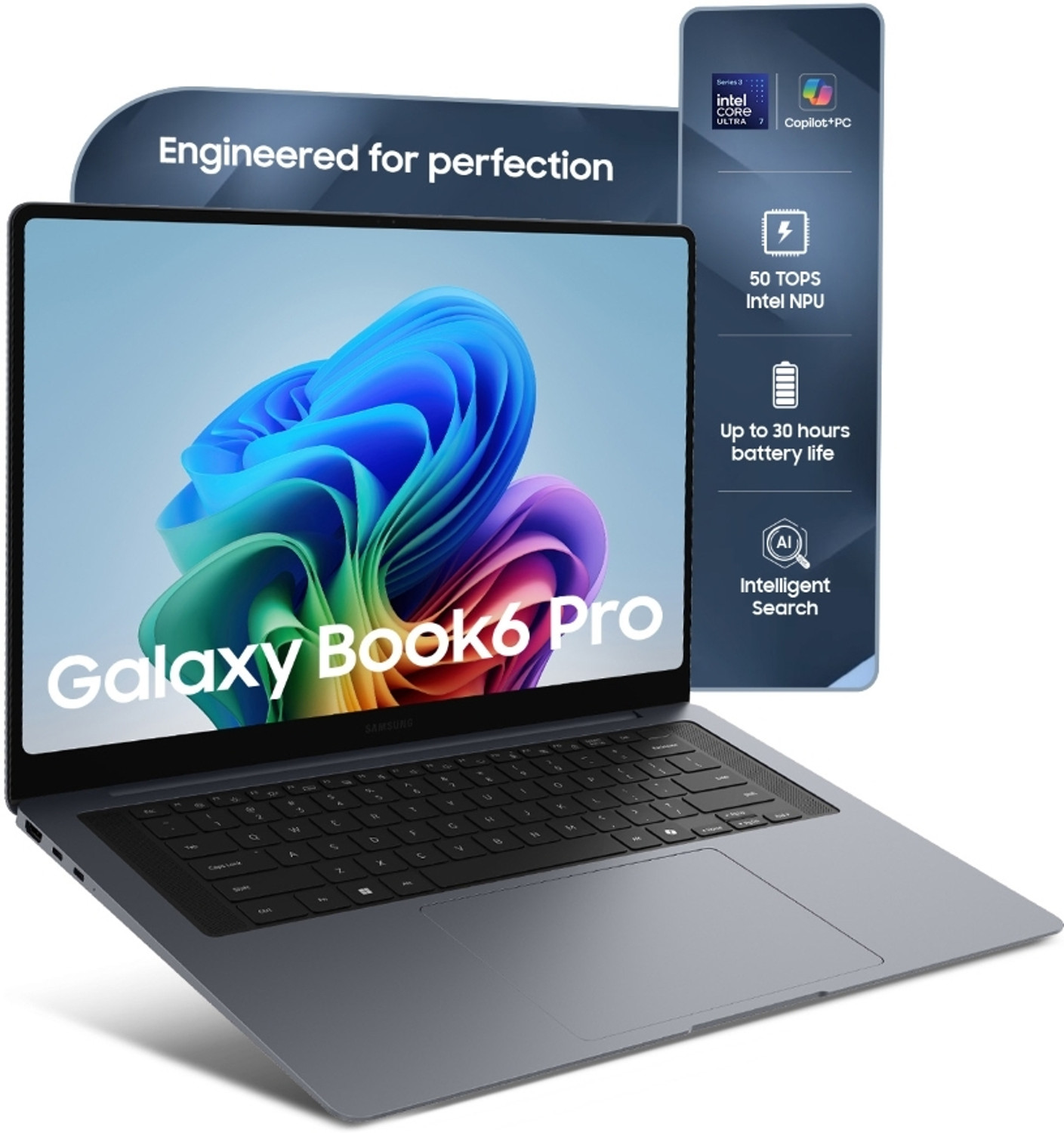 Image of Samsung Galaxy Book6 Pro Intel Core Ultra 7 Series 3 356H - (32 GB /1 TB SSD /Windows 11 Home) NP960XJG Thin and Light Laptop