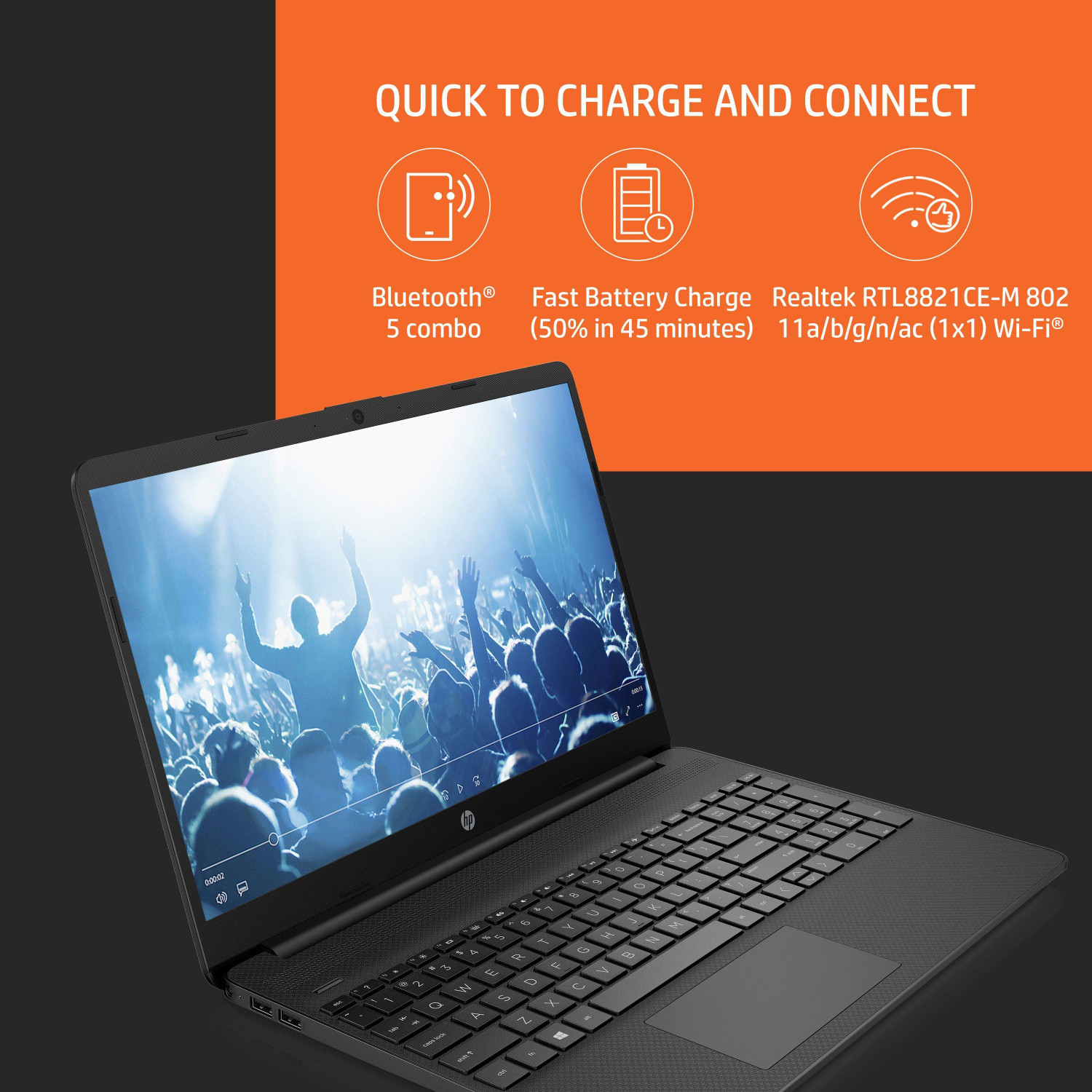 Image of HP AMD Ryzen 3 Dual Core 3250U - (8 GB /256 GB SSD /Windows 11 Home) 15s- eq1561AU Thin and Light Laptop
