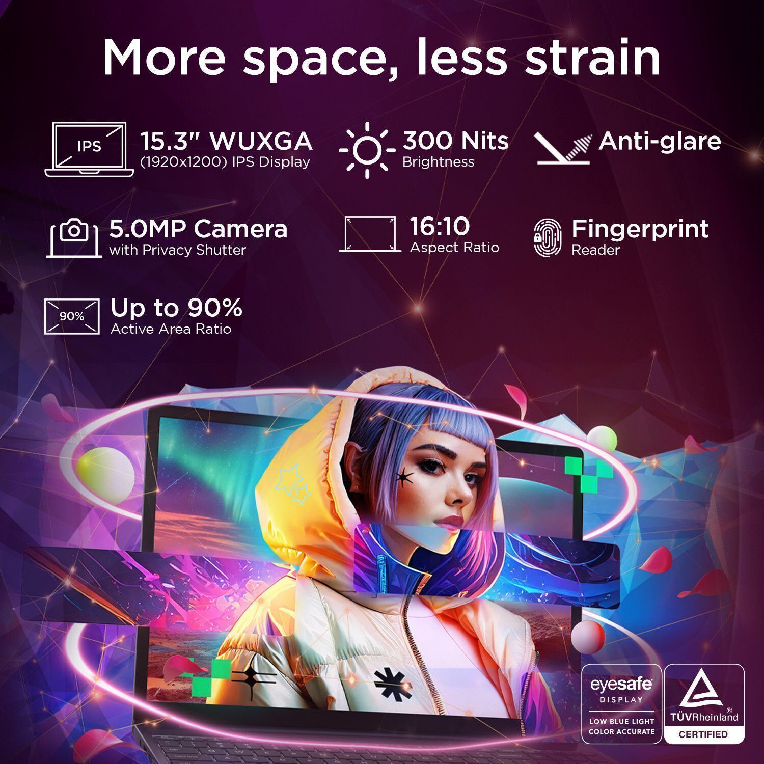 Image of Lenovo Snapdragon X - (16 GB /512 GB SSD /Windows 11 Home) 15Q8X10 Thin and Light Laptop