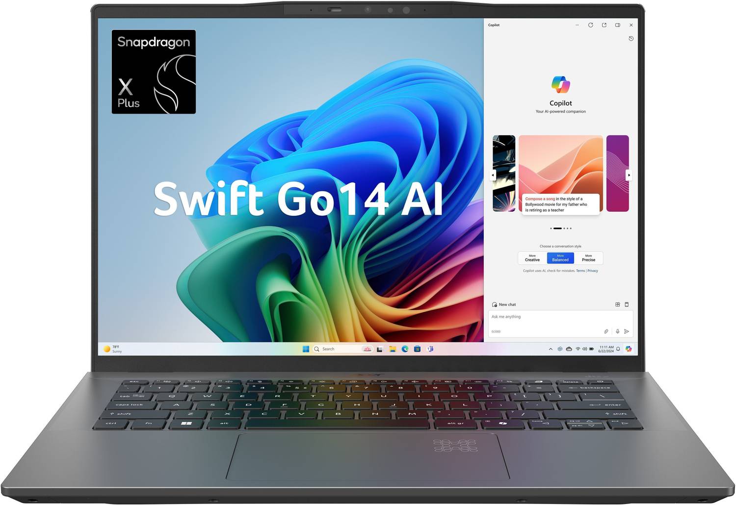 Acer Swift Go 14 Next Gen AI PC Snapdragon X Plus - (16 GB/512 GB