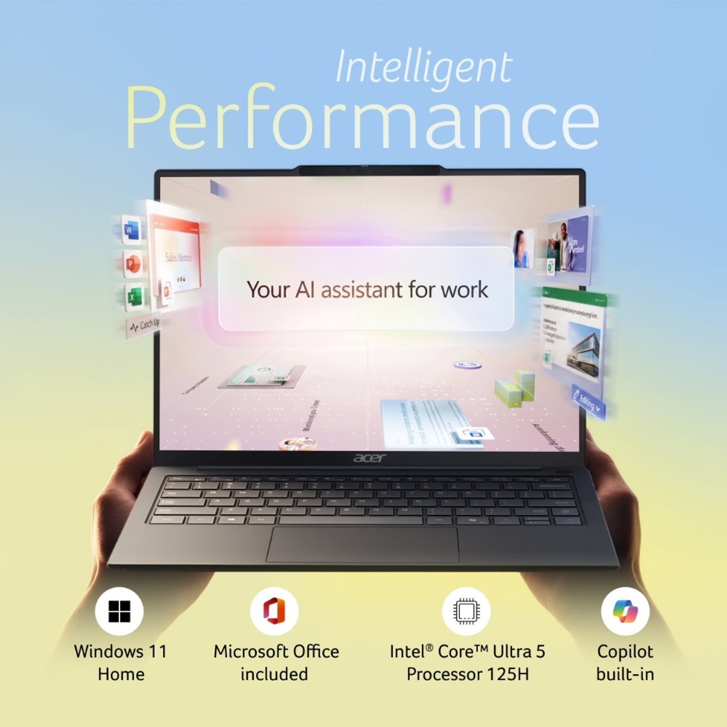 Image of Acer Swift Neo Intel Core Ultra 5 125H - (16 GB /512 GB SSD /Windows 11 Home) SFN14-55 Notebook