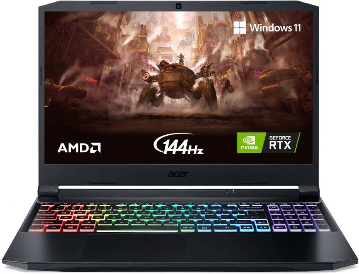 Acer Nitro 5 AMD Ryzen 5 Hexa Core 5600H - (8 GB/1 TB HDD/512 GB SSD/Windows 11 Home/4 GB Graphics/NVIDIA GeForce RTX 3050) AN515-45 Gaming Laptop