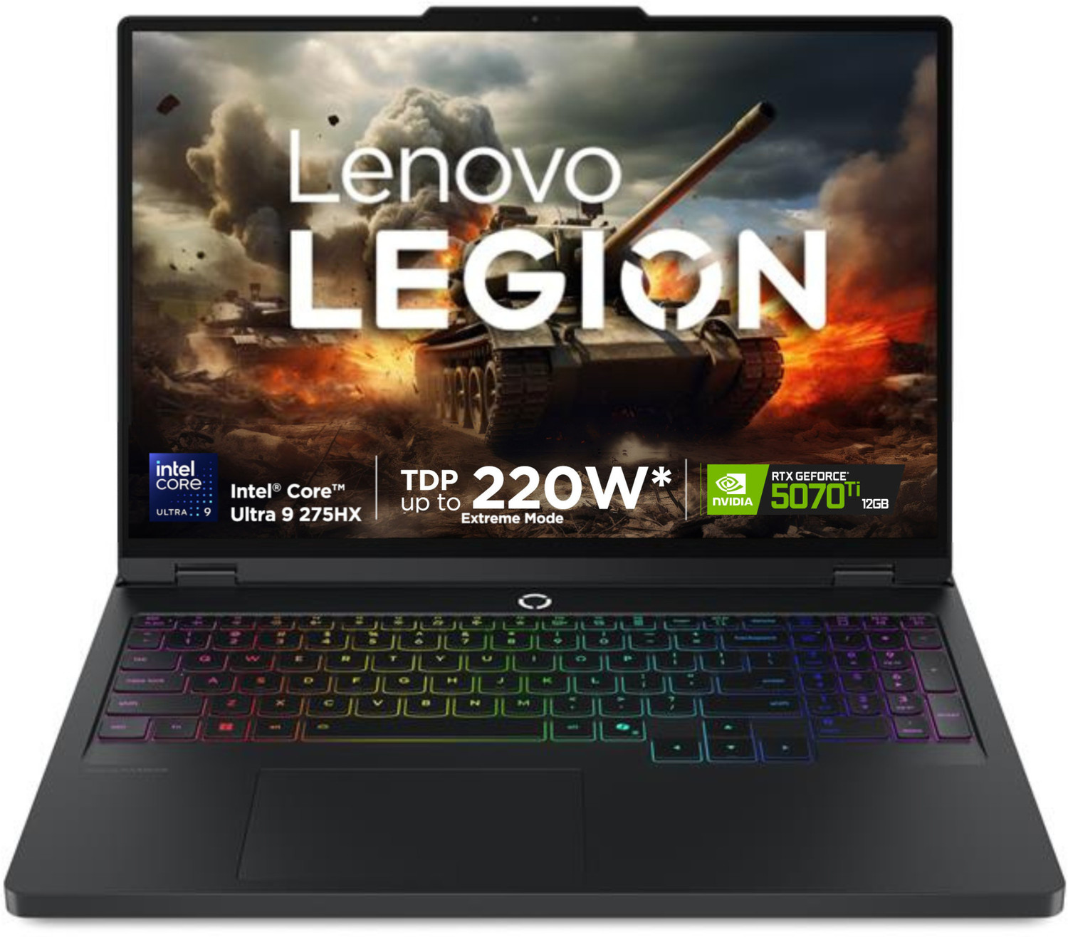 Image of Lenovo Legion Pro 5 WQXGA OLED Intel Core Ultra 9 275HX - (32 GB /1 TB SSD /Windows 11 Home /8 GB Graphics /NVIDIA GeForce RTX 5070) Legion Pro 5 16IAX10 Gaming Laptop