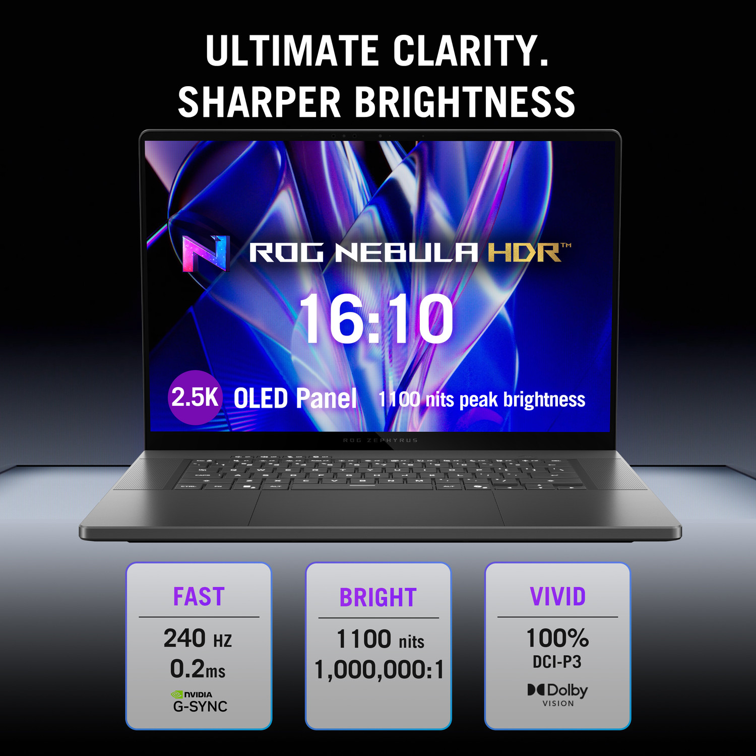 Image of ASUS ROG Zephyrus G16 OLED (2026) Intel Core Ultra 9 386H - (32 GB /2 TB SSD /Windows 11 Home /12 GB Graphics /NVIDIA GeForce RTX 5070 Ti /240 Hz) GU606AR-TB039WS Gaming Laptop