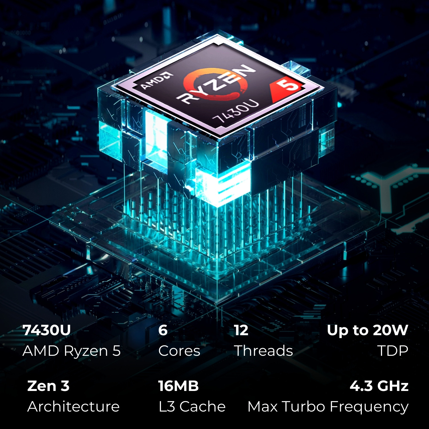 Image of CHUWI AMD Ryzen 5 7430U - (16 GB /512 GB SSD /Windows 11 Home) CoreBook X R5 Laptop (14.1 Inch, Gray, 1.4 kg)