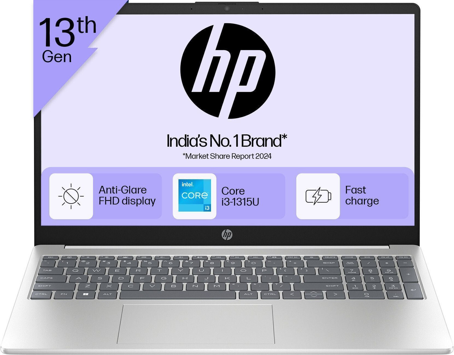 Image of HP Laptop Intel Core i3 13th Gen 1315U - (8 GB /512 GB SSD /Windows 11 Home) 15-fd0186TU Thin and Light Laptop