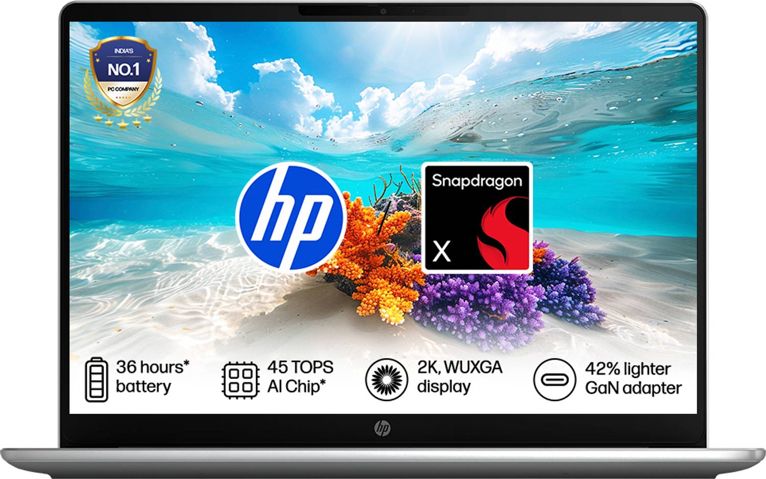 HP Omnibook 3 14-hz0024QU Laptop (Snapdragon X, 16GB, 512GB SSD)
